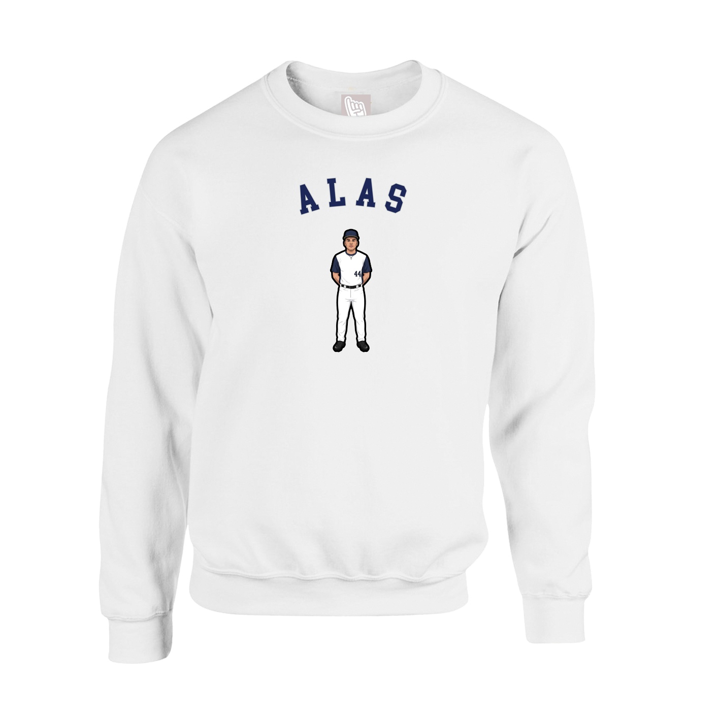 Fleece Crew — Shirsey Arch in White