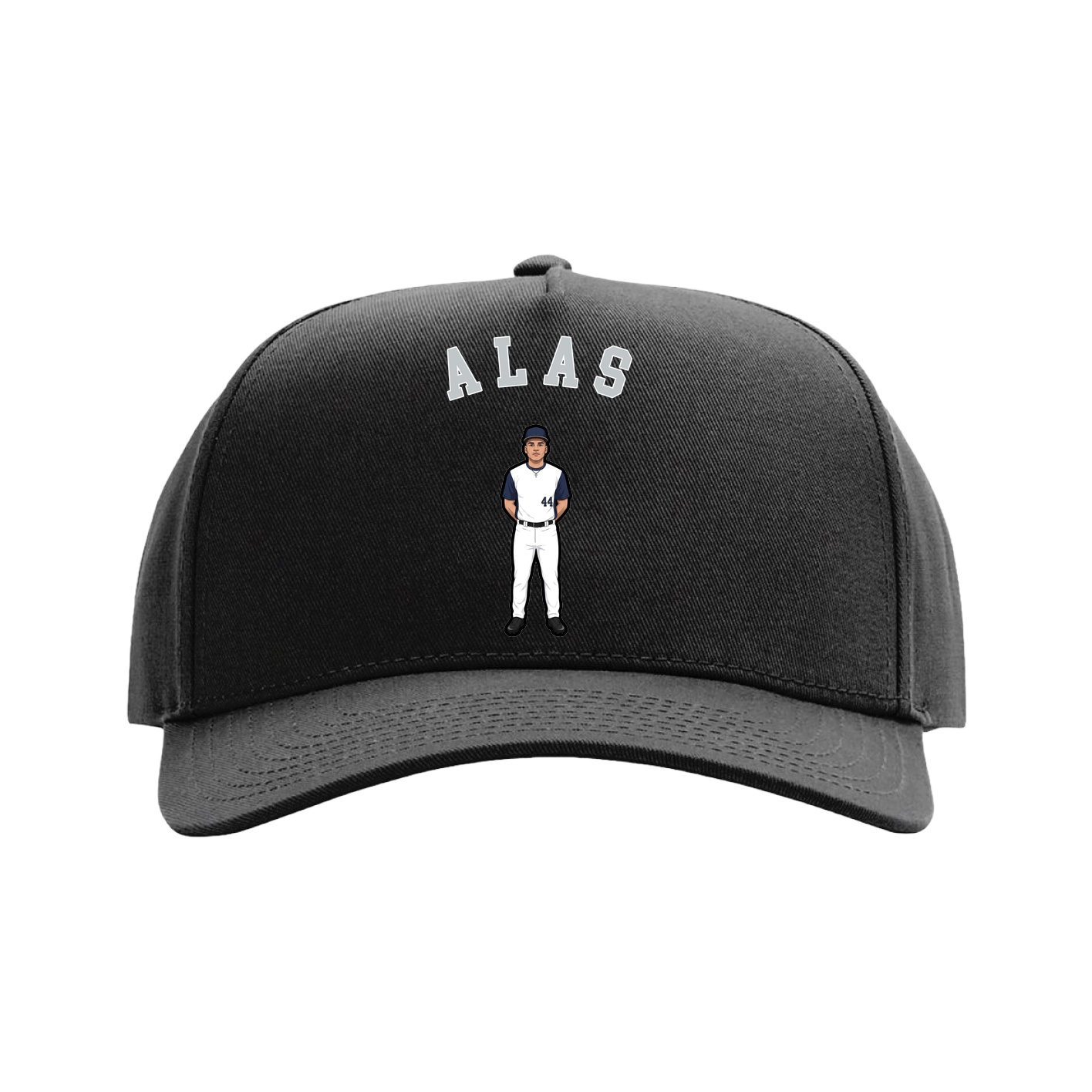 Full Fabric Five-Panel Champ Cap — Shirsey Arch in Black