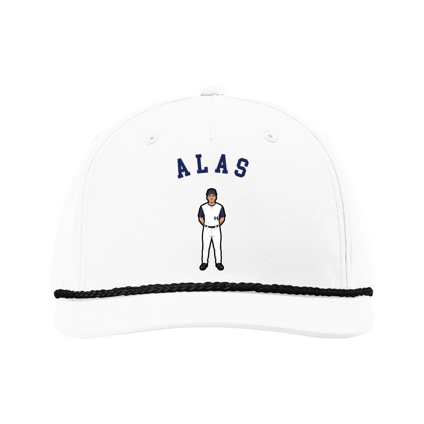 Five-Panel Classic Rope Cap — Shirsey Arch in White