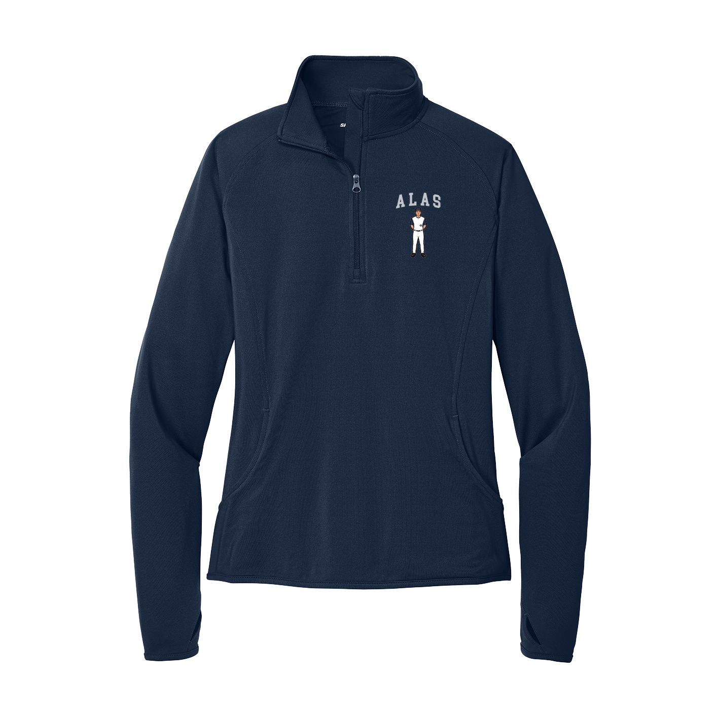 Women's Q-Zip Pullover — Shirsey in Navy