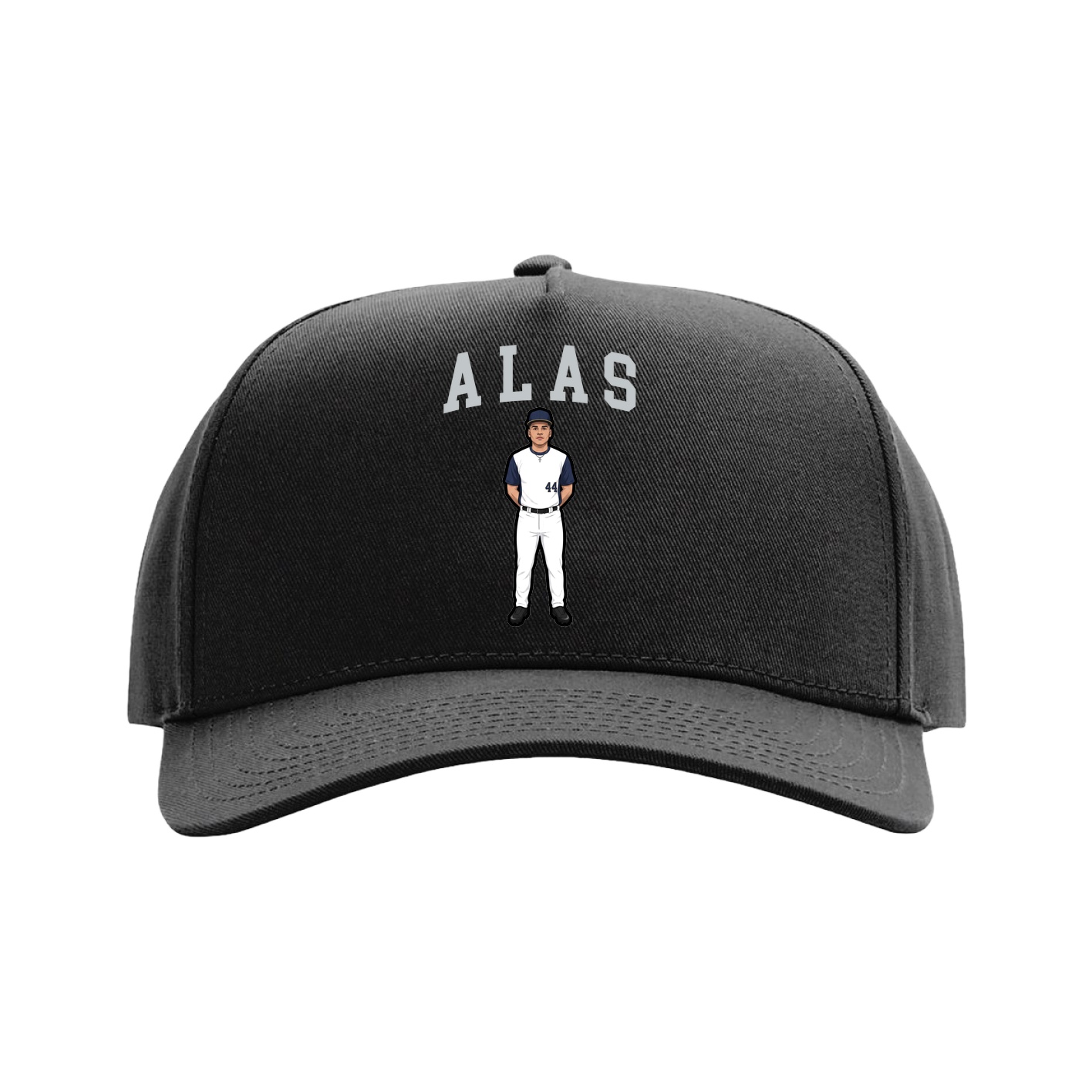 Full Fabric Five-Panel Champ Cap — Shirsey in Black