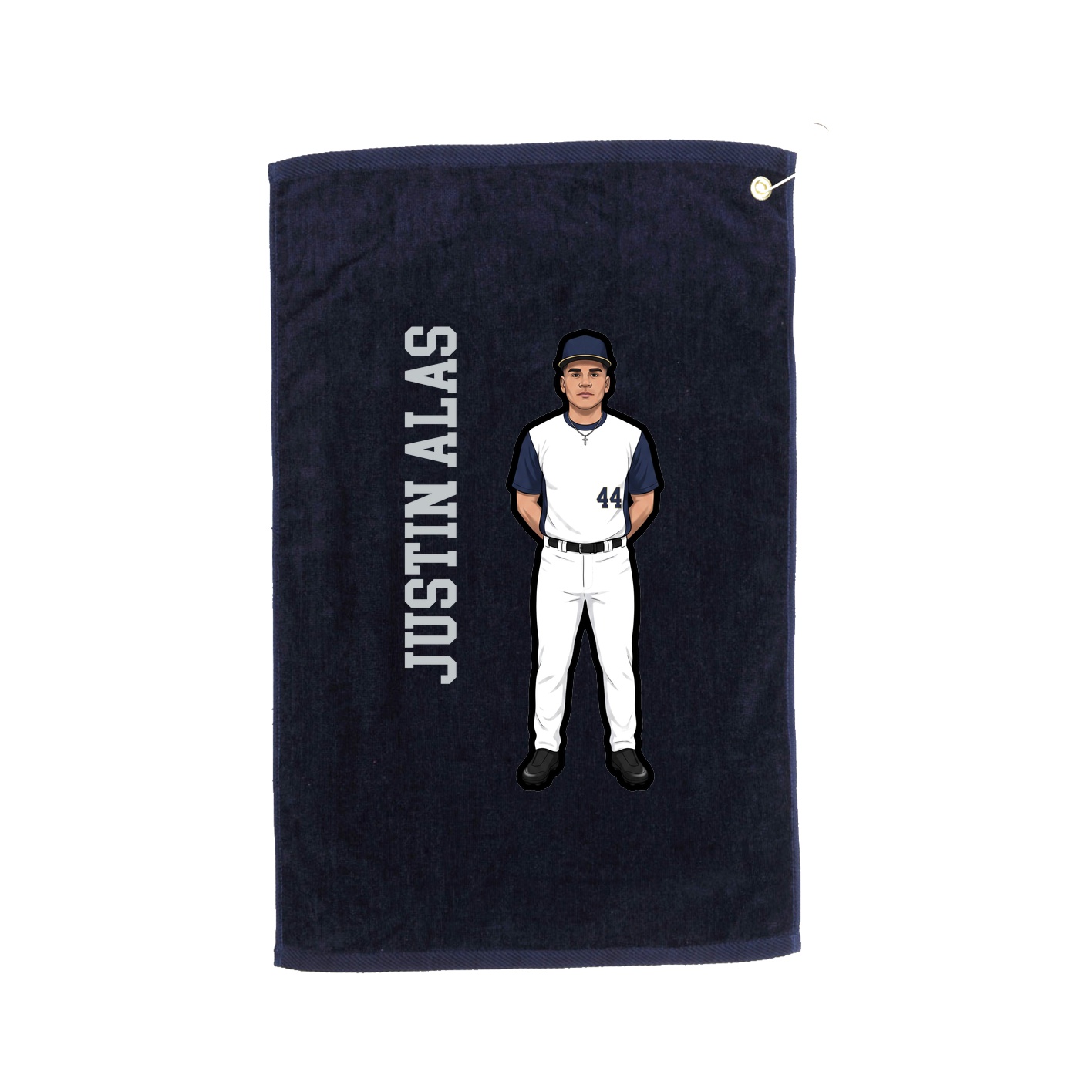 Golf Towel — Name Vertical in Navy
