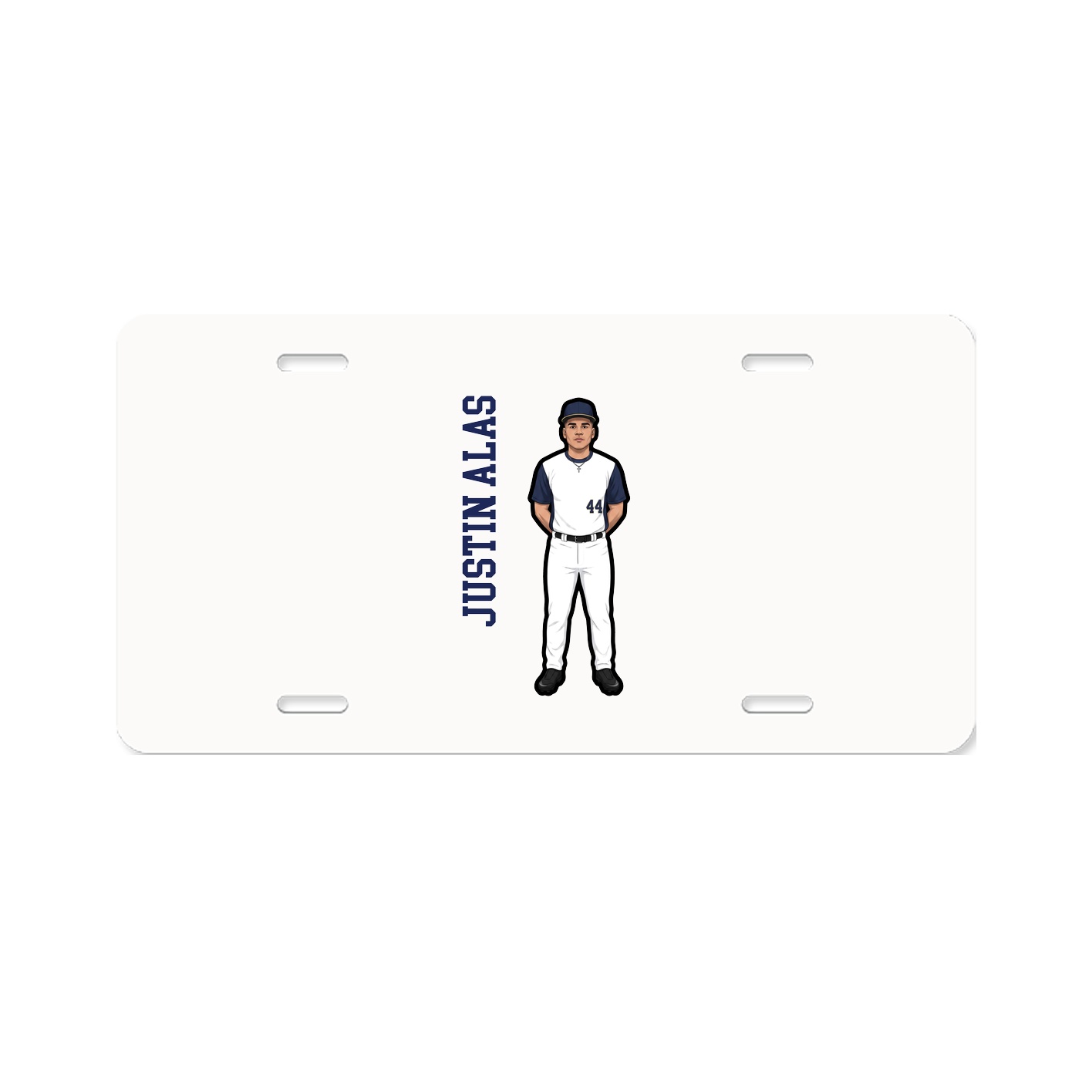License Plate — Name Vertical in Classic