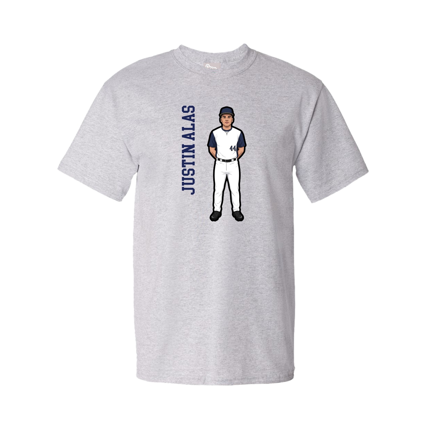 Tee — Name Vertical in Grey