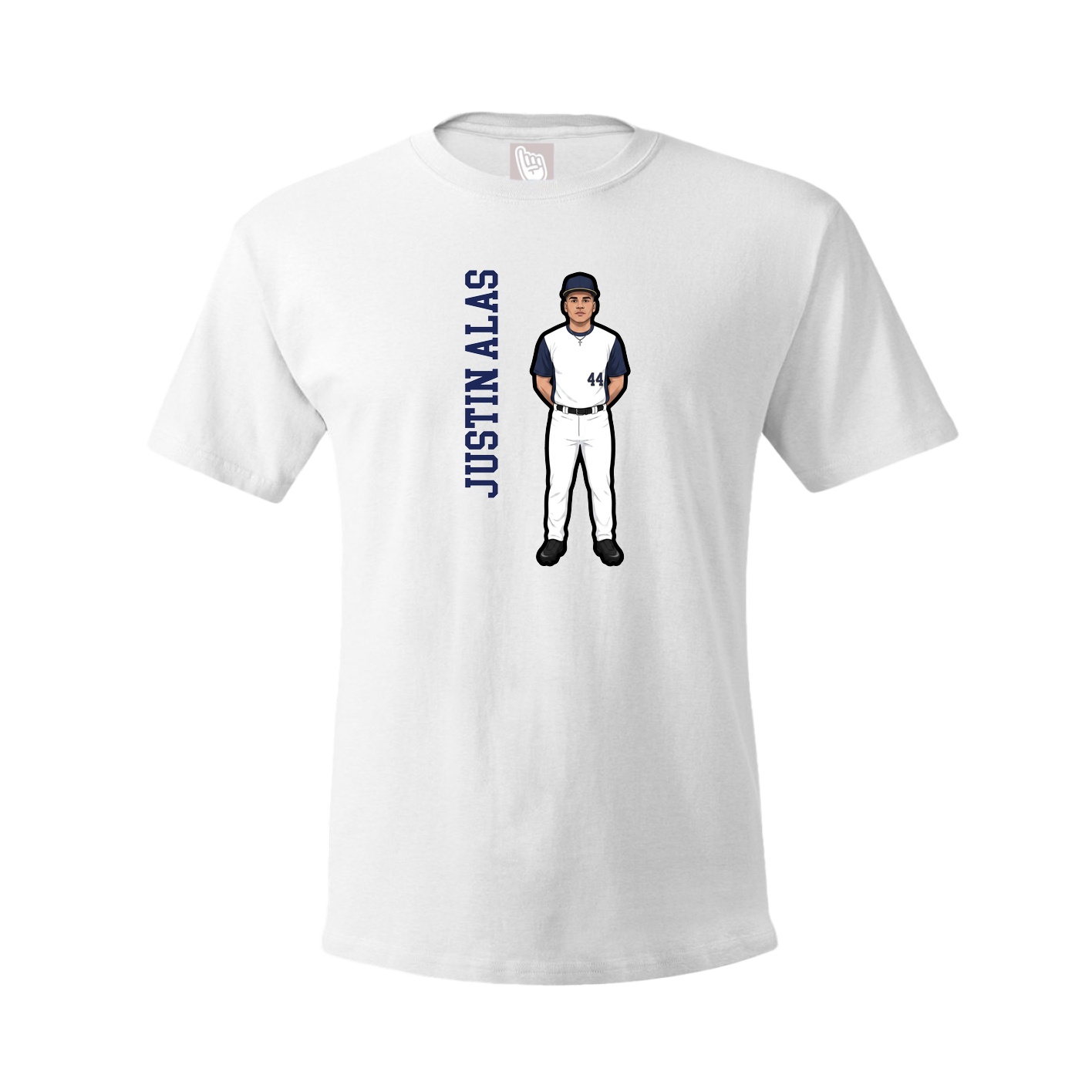 Youth Tee — Name Vertical in White