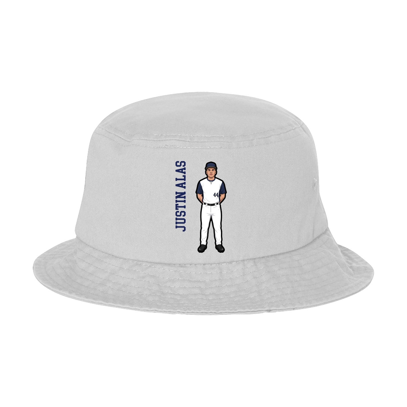 Bucket Cap — Name Vertical in White