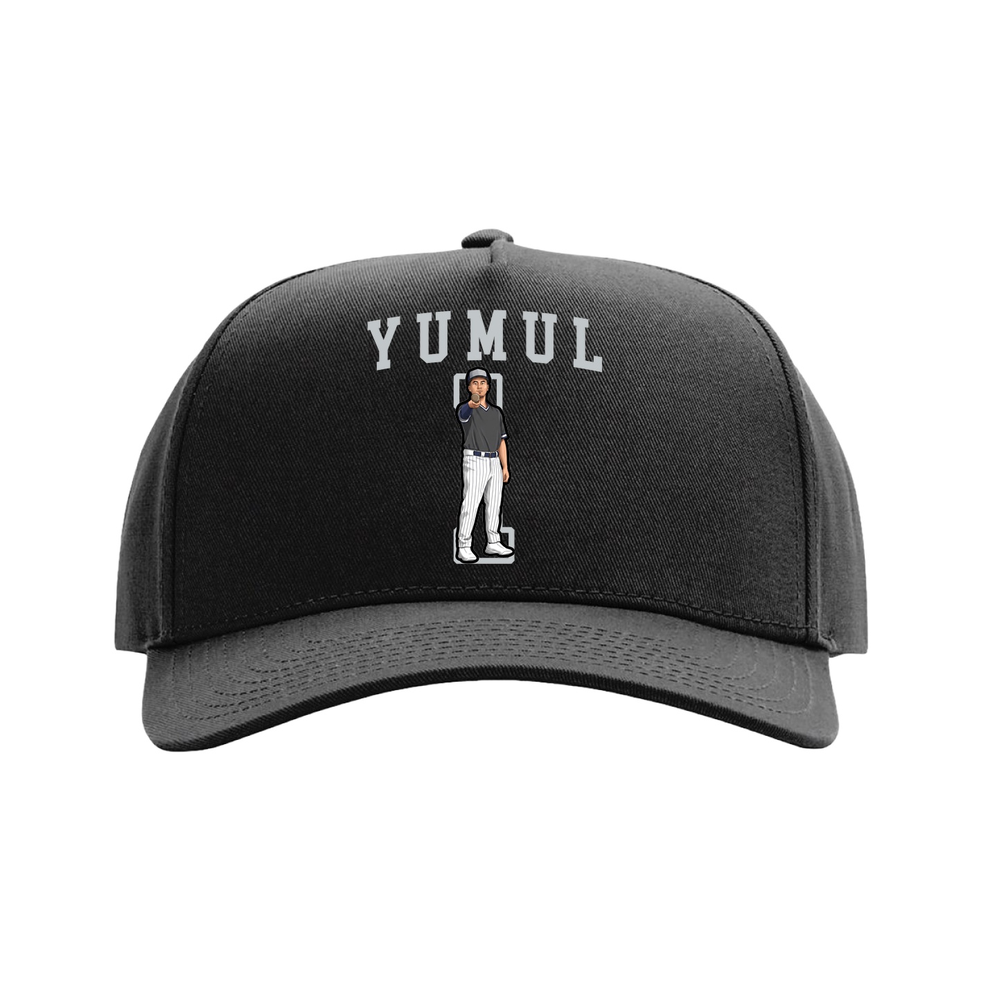Full Fabric Five-Panel Champ Cap — Shirsey in Black