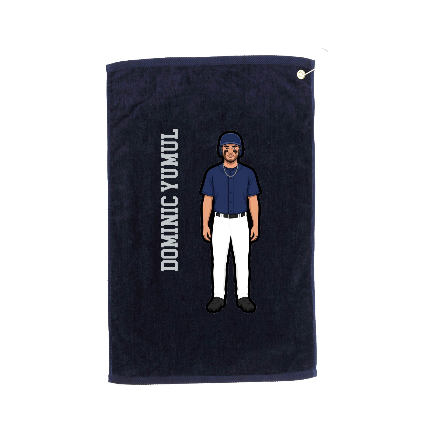 Golf Towel — Name Vertical in Navy
