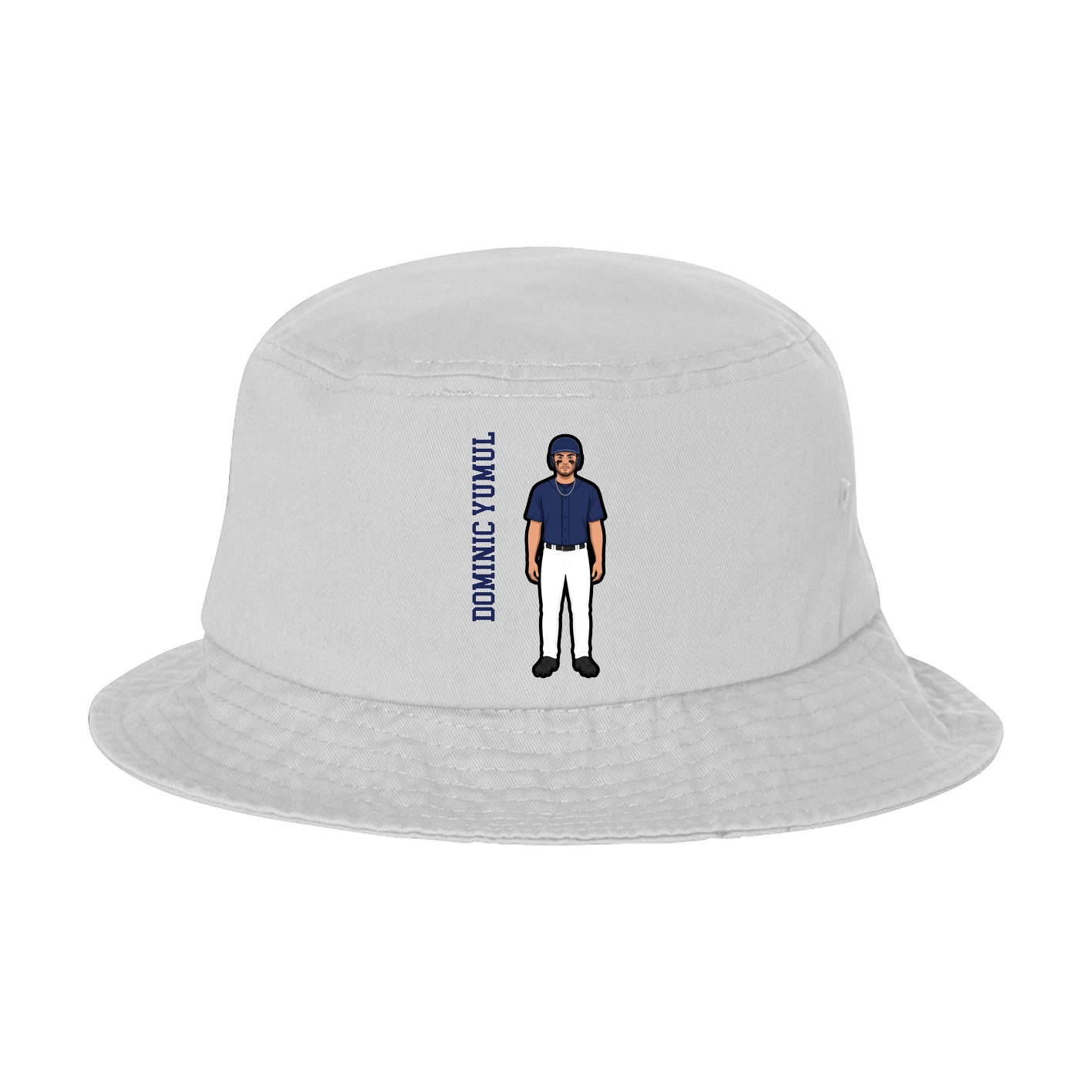 Bucket Cap — Name Vertical in White