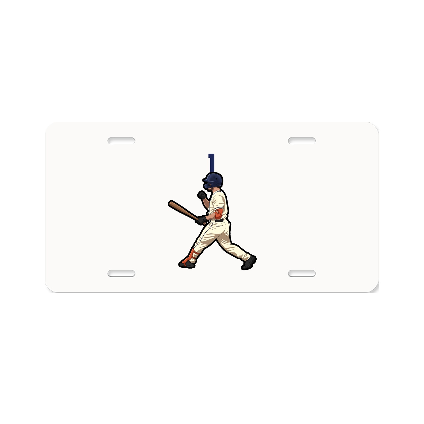 License Plate — Number Top in Classic