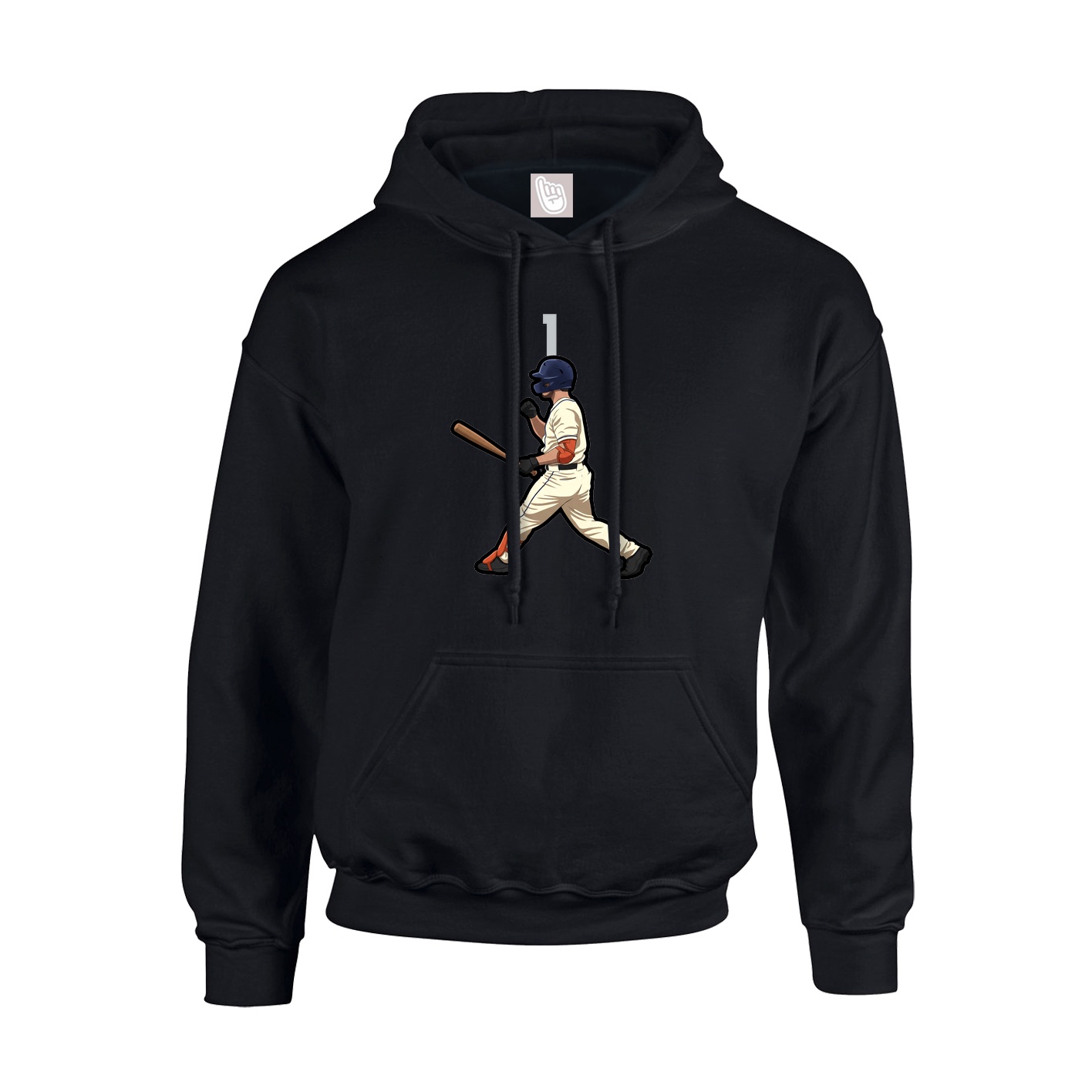Hoodie — Number Top in Black