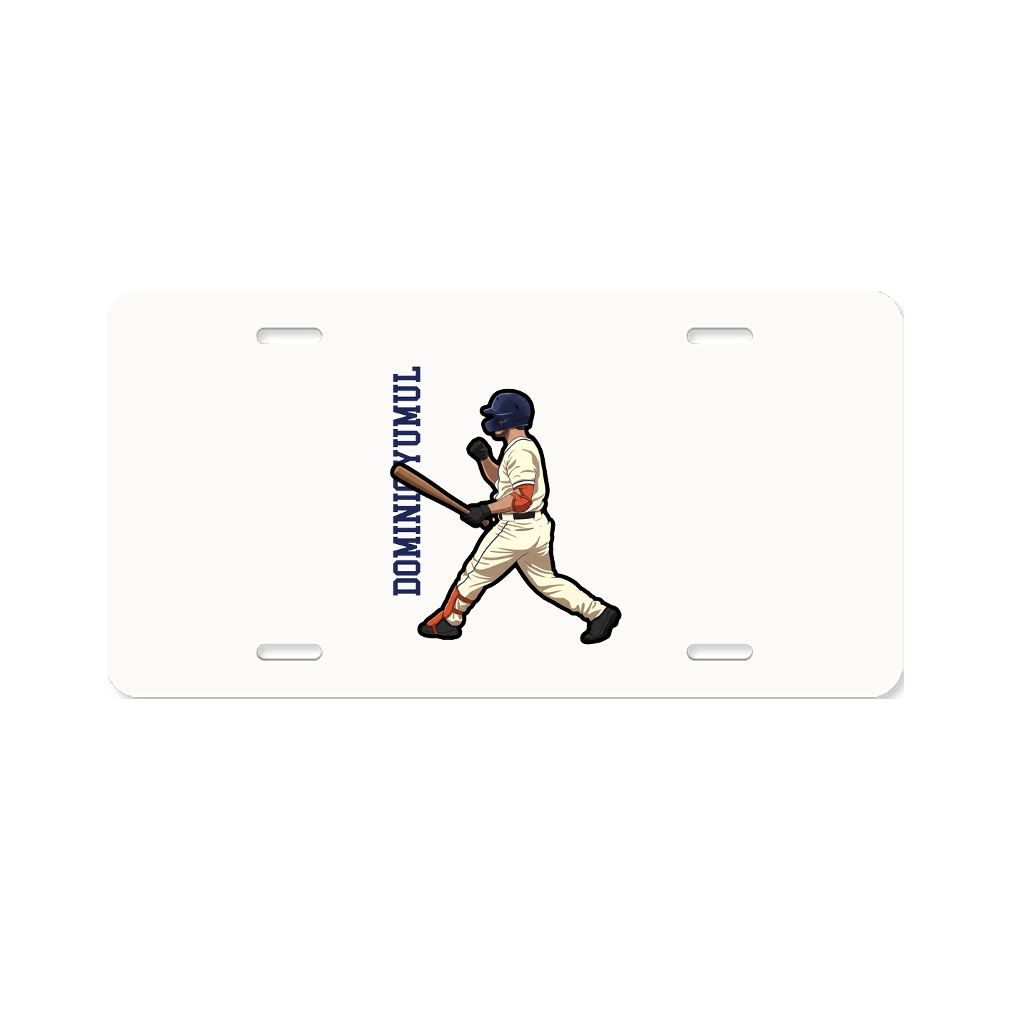 License Plate — Name Vertical in Classic