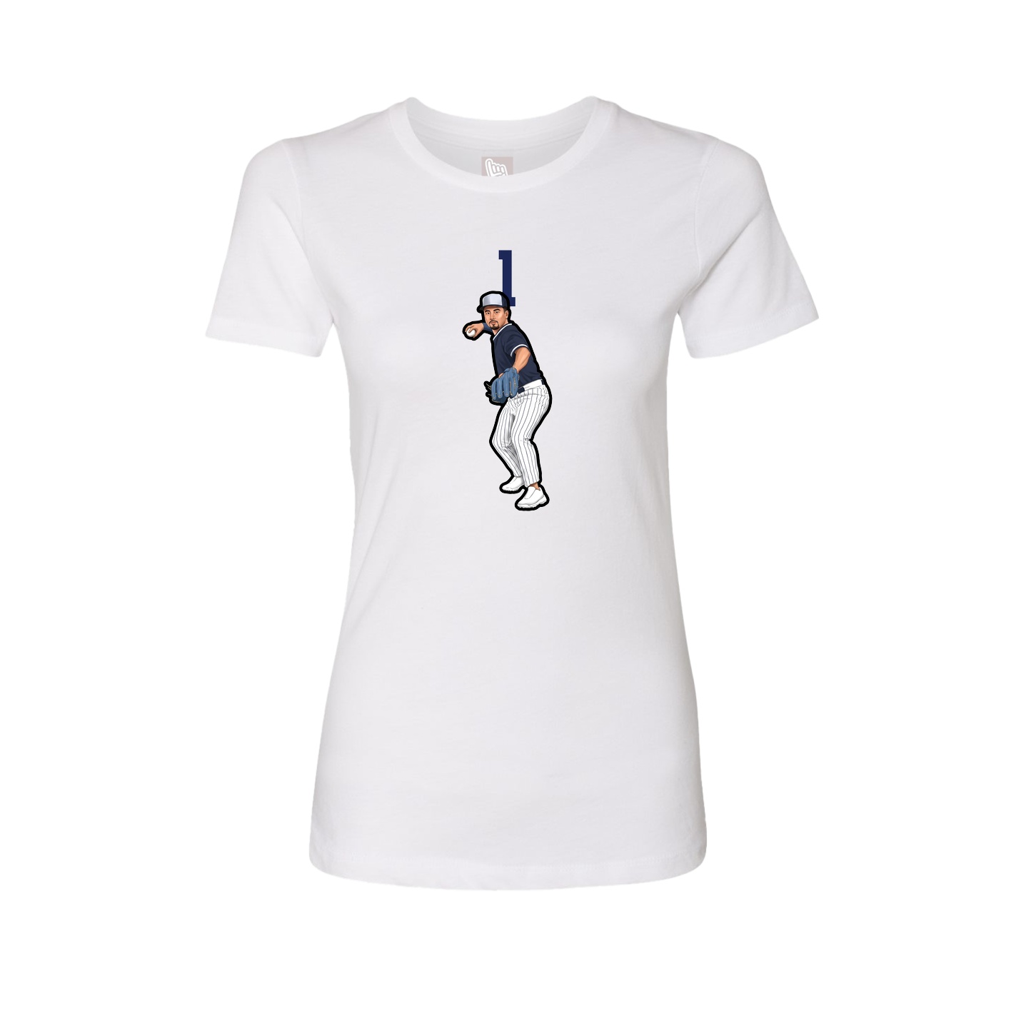 Womens Tee — Number Top in White