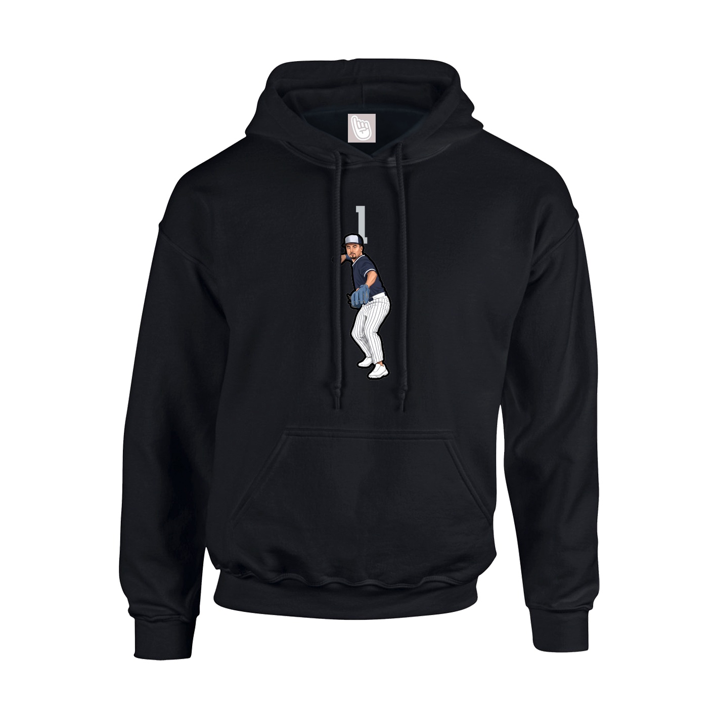 Youth Hoodie — Number Top in Black
