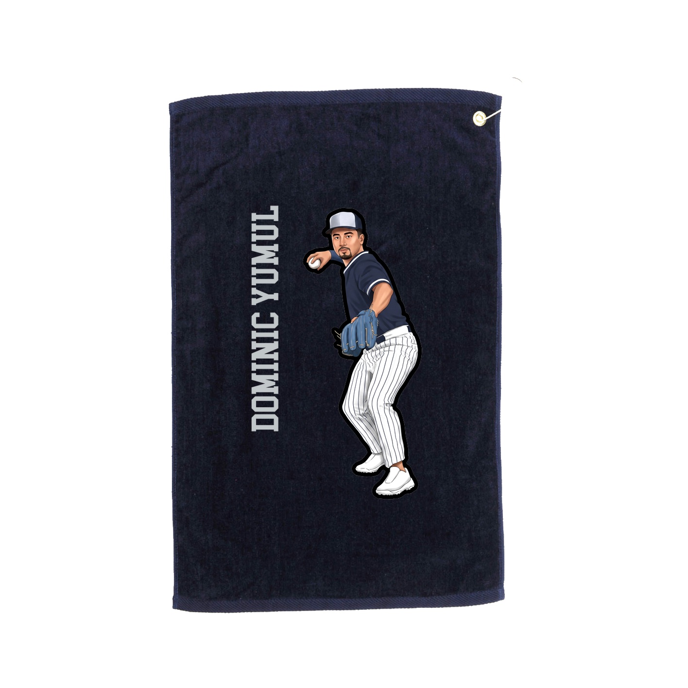 Golf Towel — Name Vertical in Navy