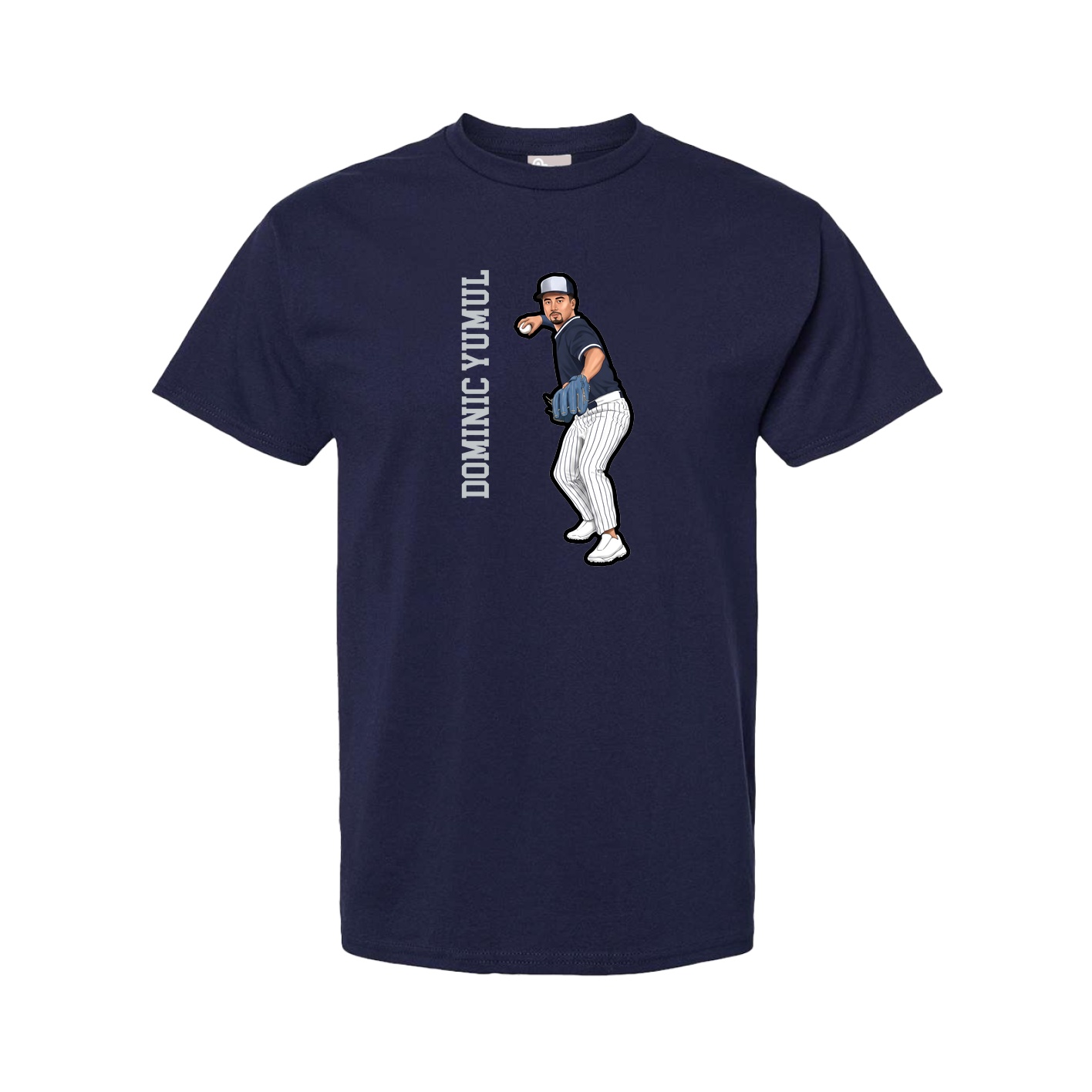 Tee — Name Vertical in Navy