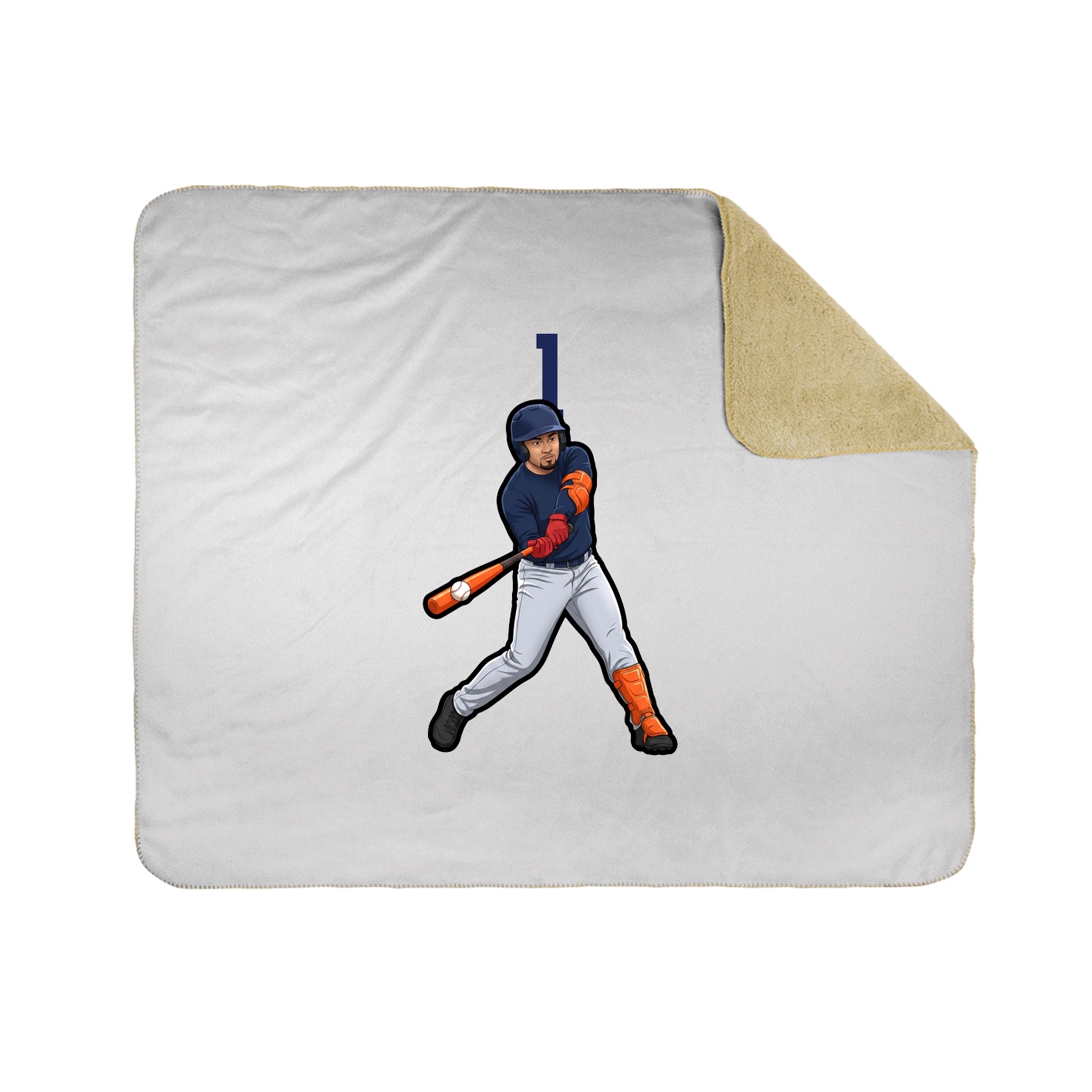 Throw Blanket — Number Top in White
