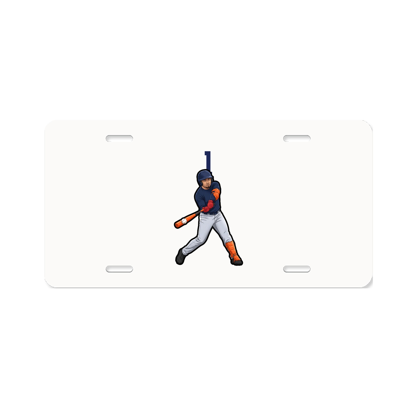 License Plate — Number Top in Classic
