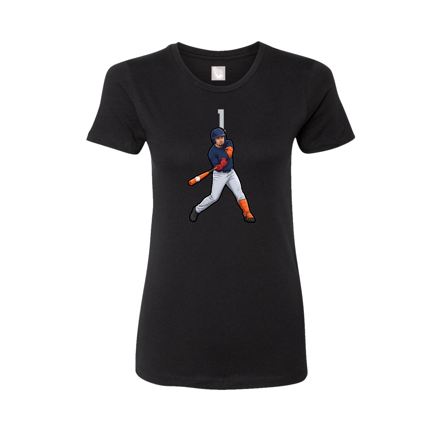 Womens Tee — Number Top in Black