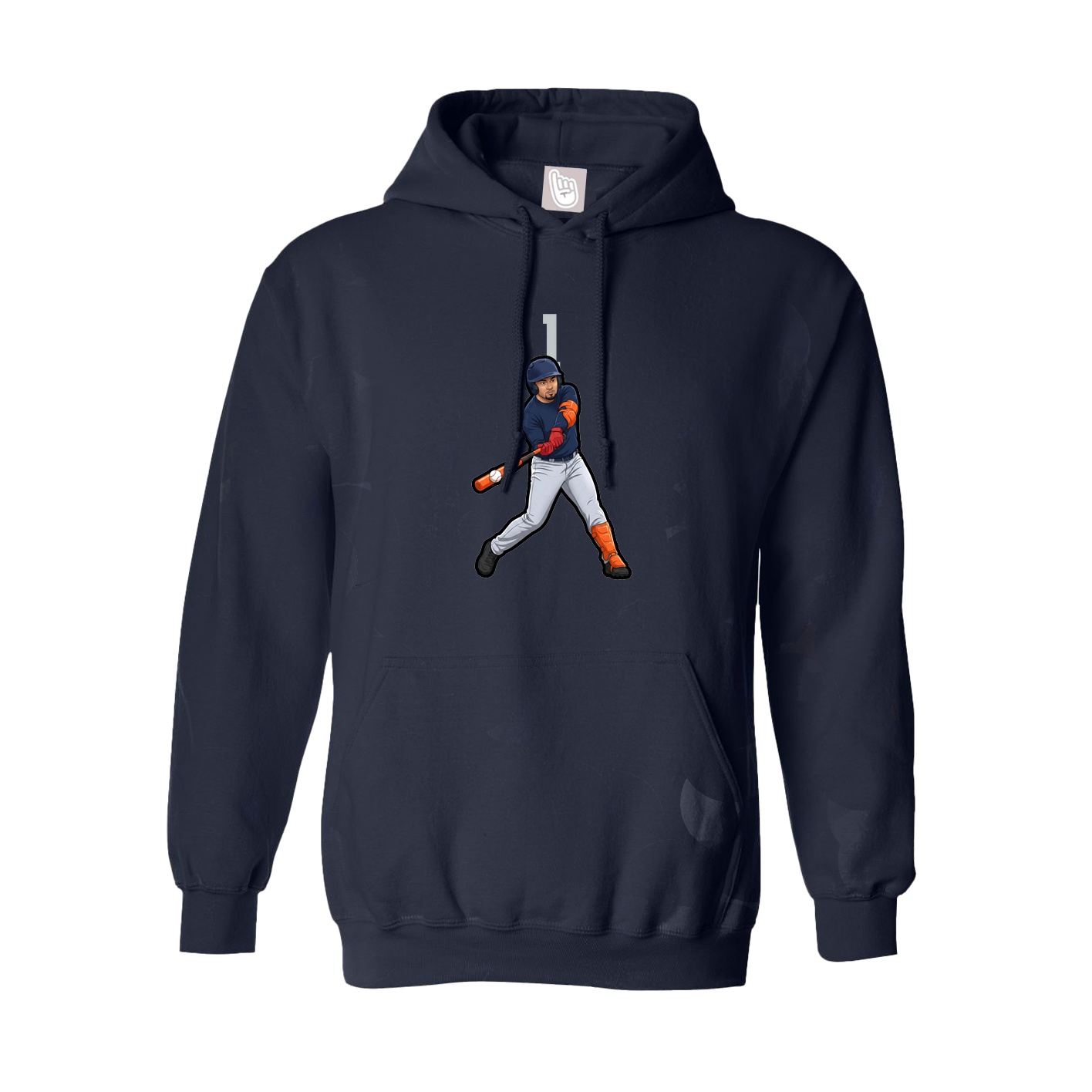 Hoodie — Number Top in Navy