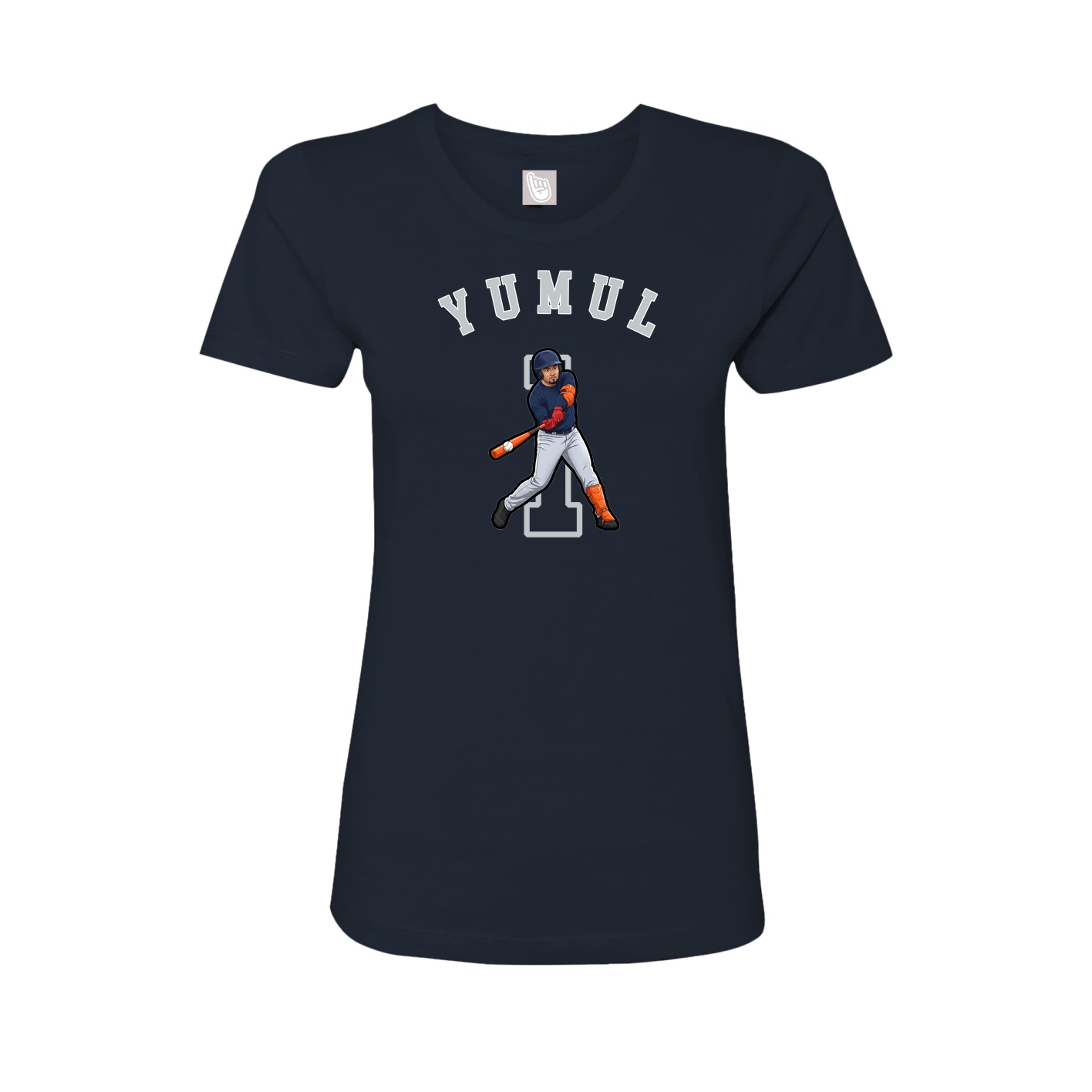 Fitted Women's Tee — Shirsey Arch in Navy