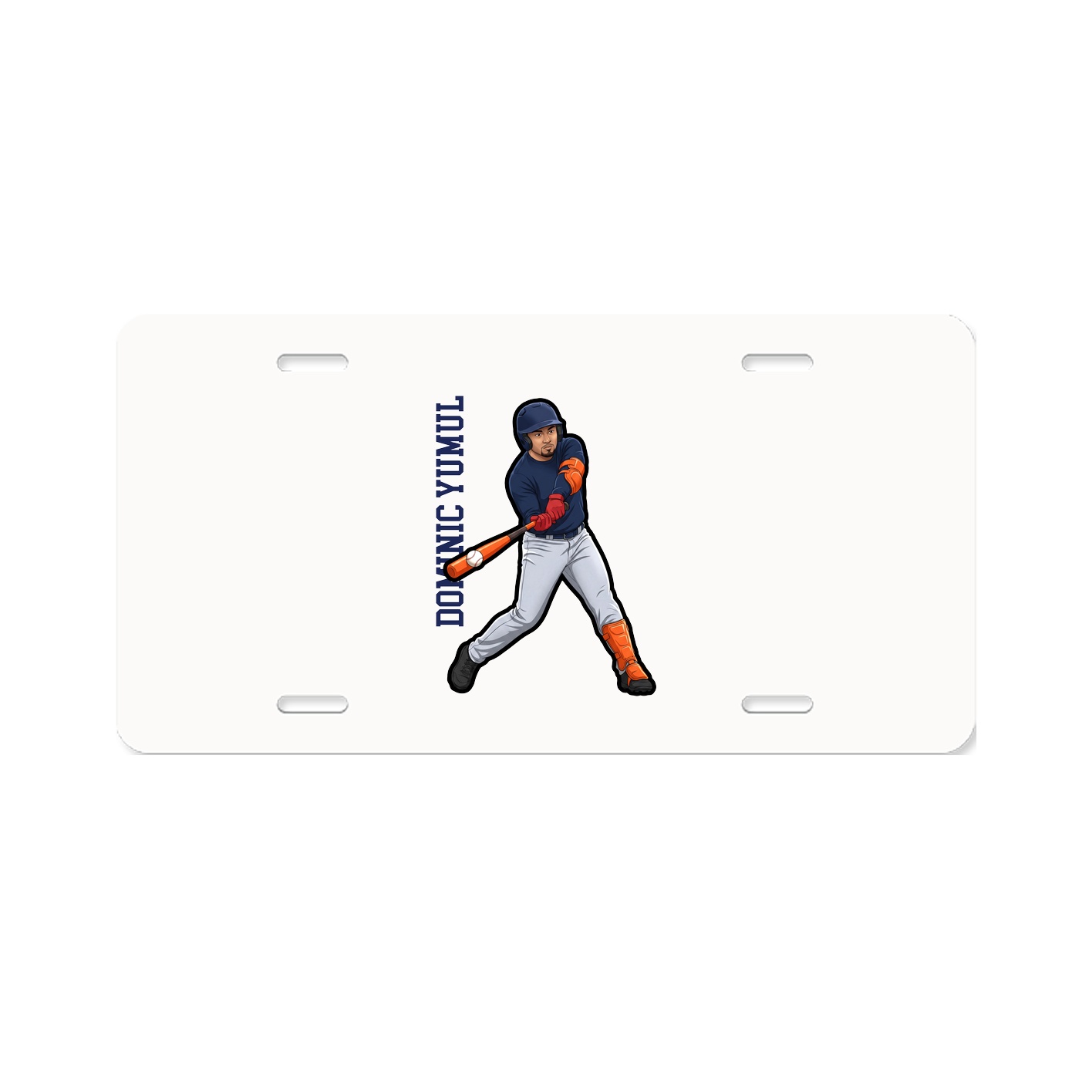 License Plate — Name Vertical in Classic