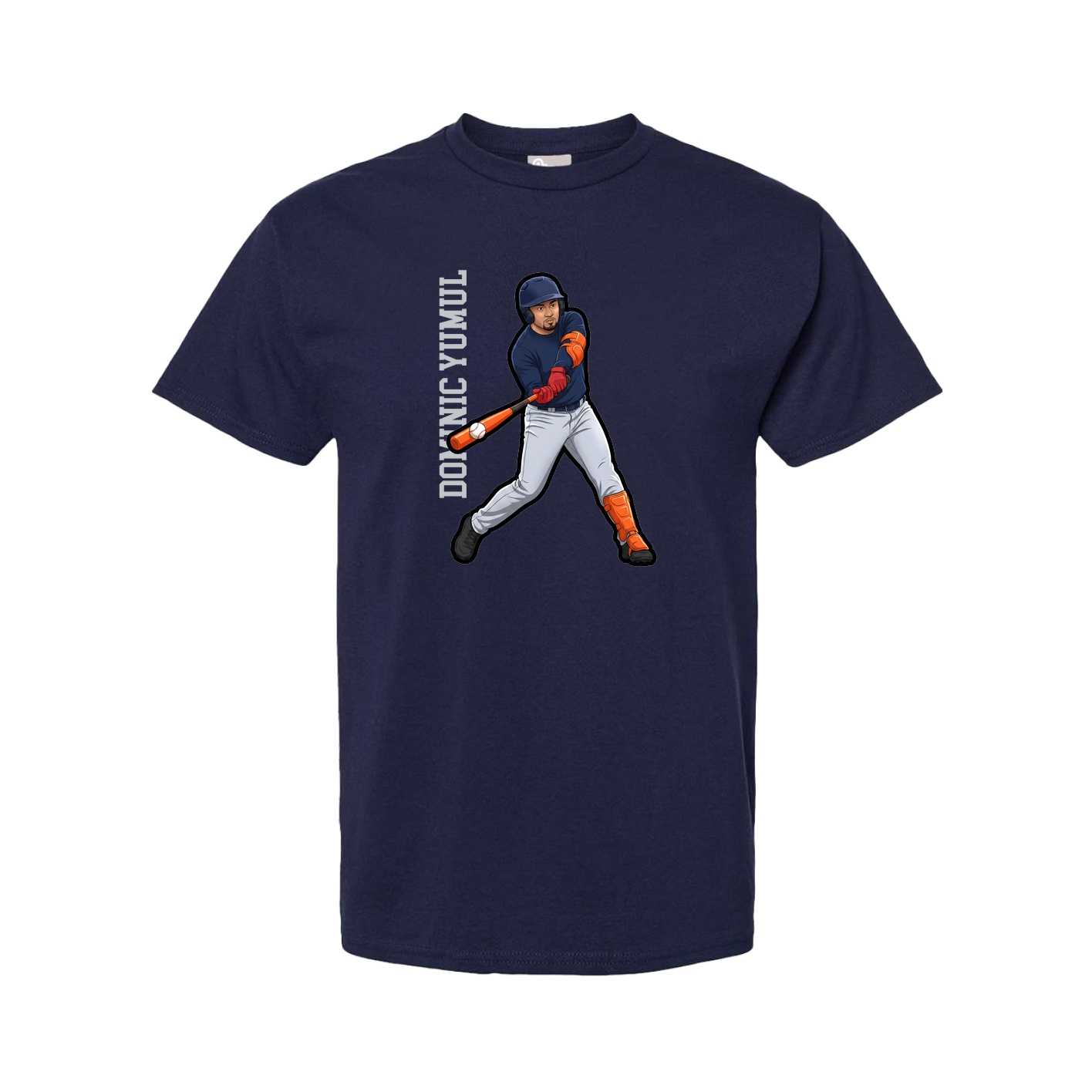 Tee — Name Vertical in Navy