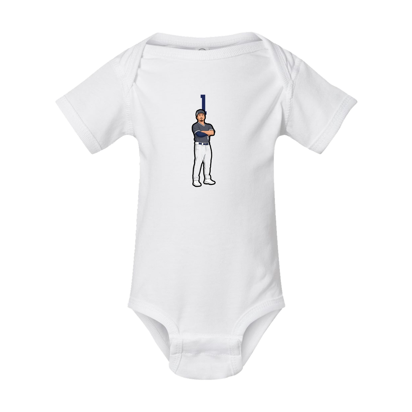 Baby Onesie — Number Top in White