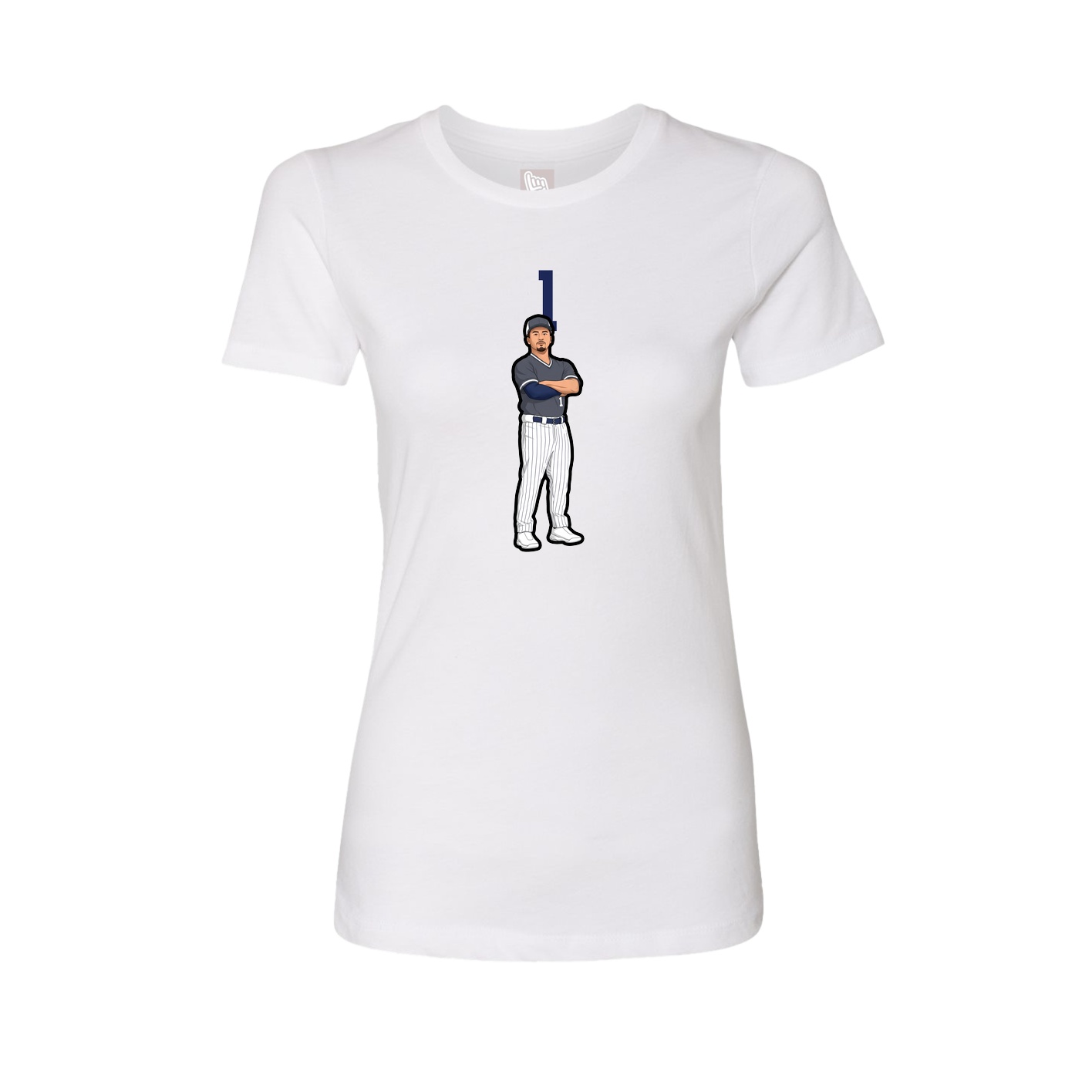 Womens Tee — Number Top in White