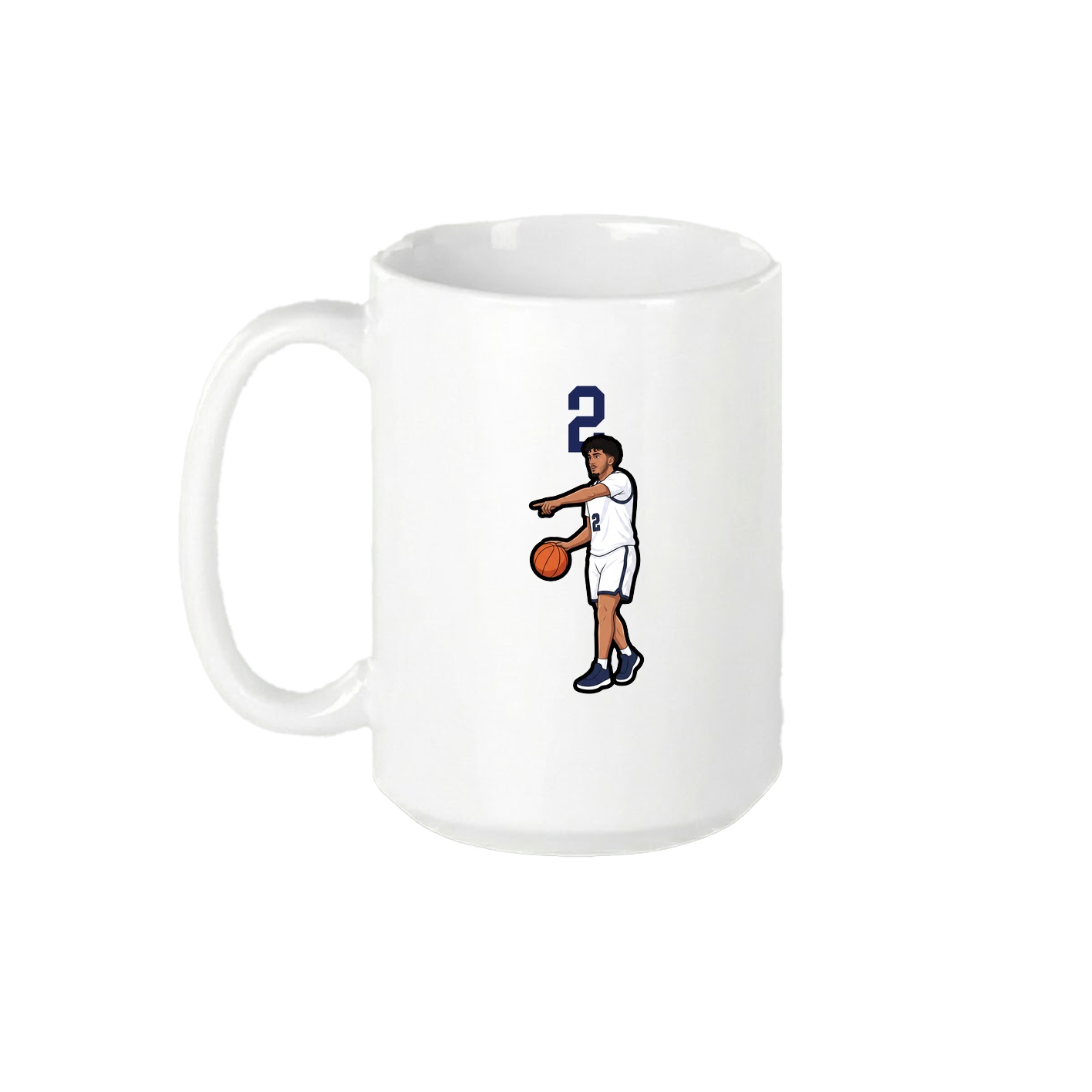 15oz Coffee Mug — Number Top in White