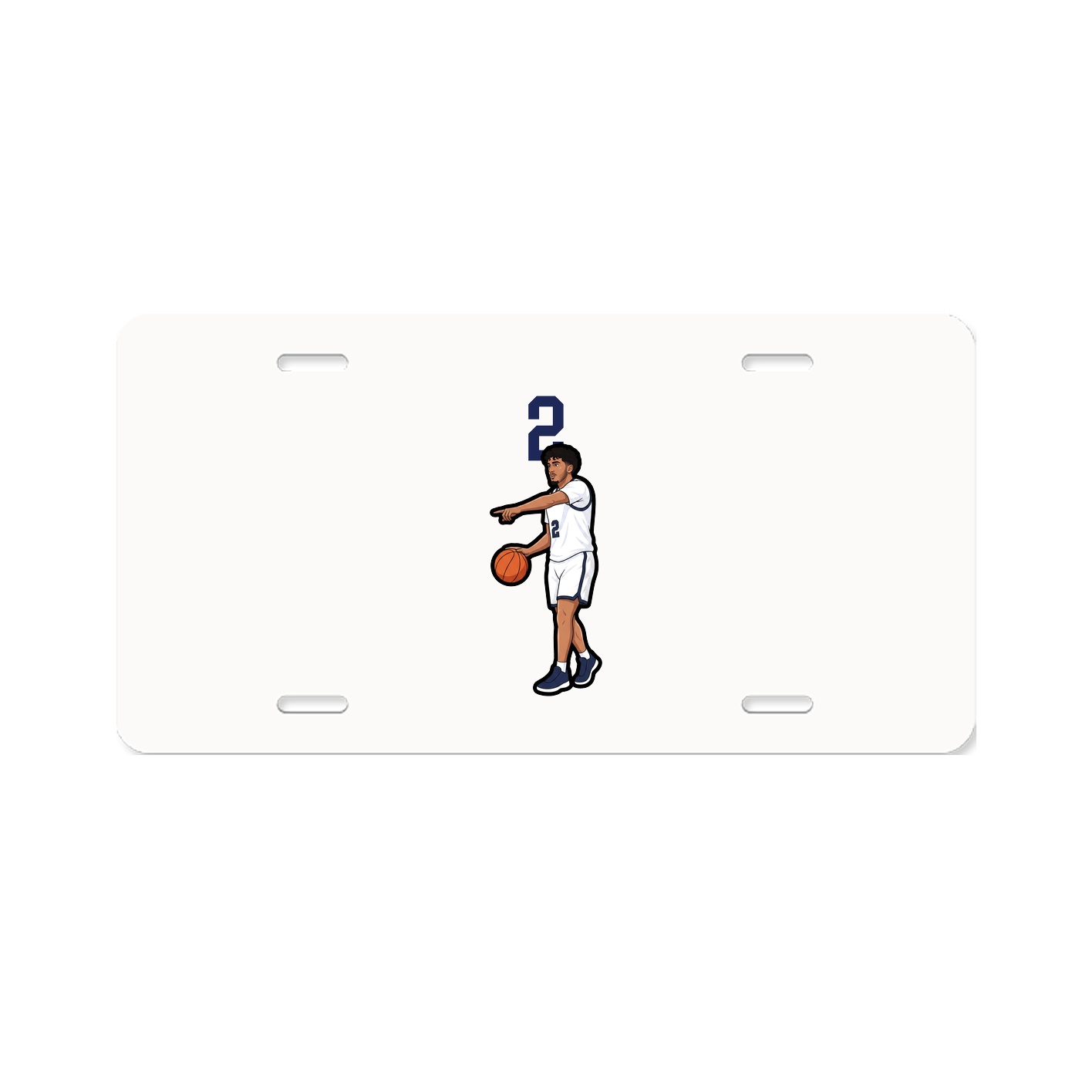License Plate — Number Top in Classic