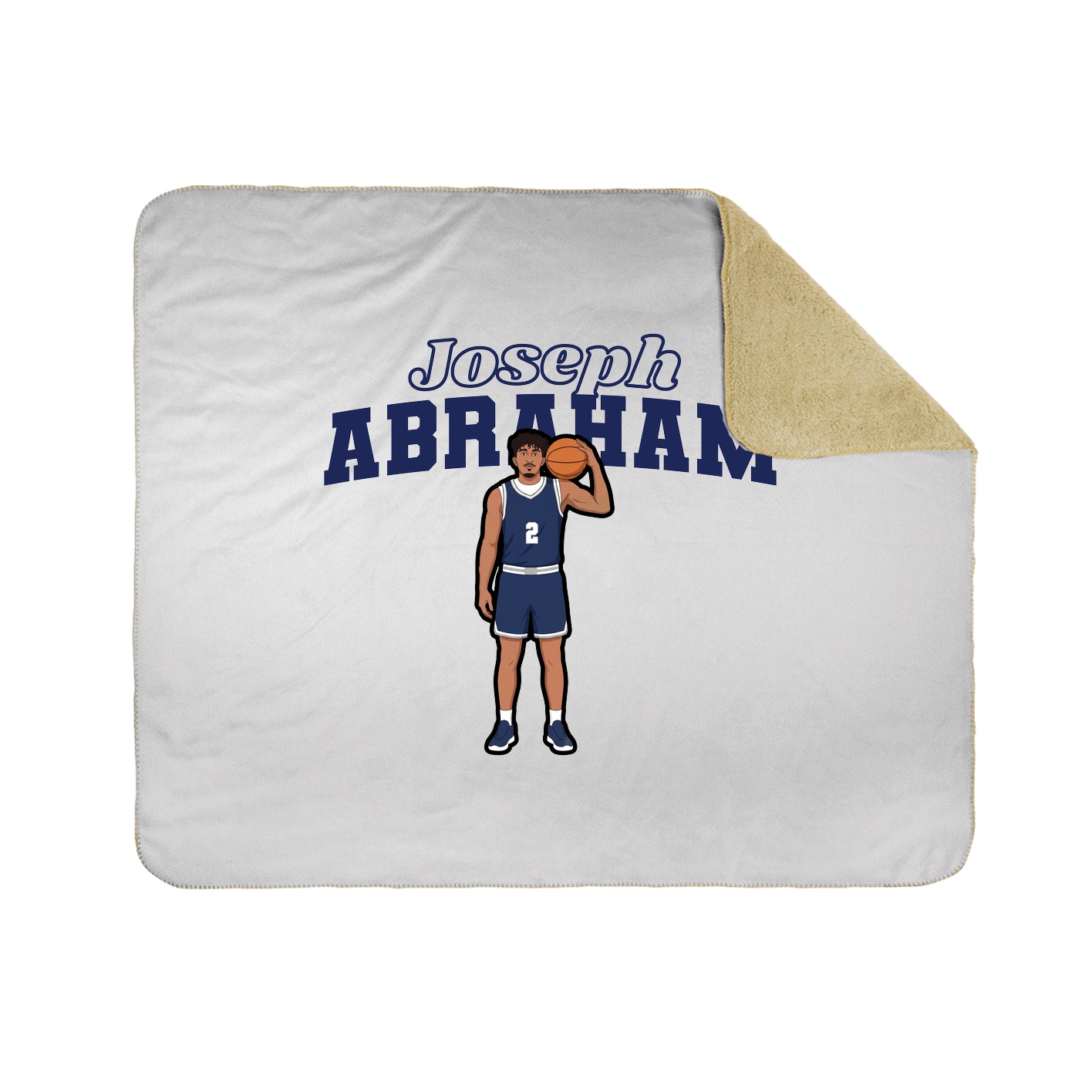 Throw Blanket — Name Arch in White
