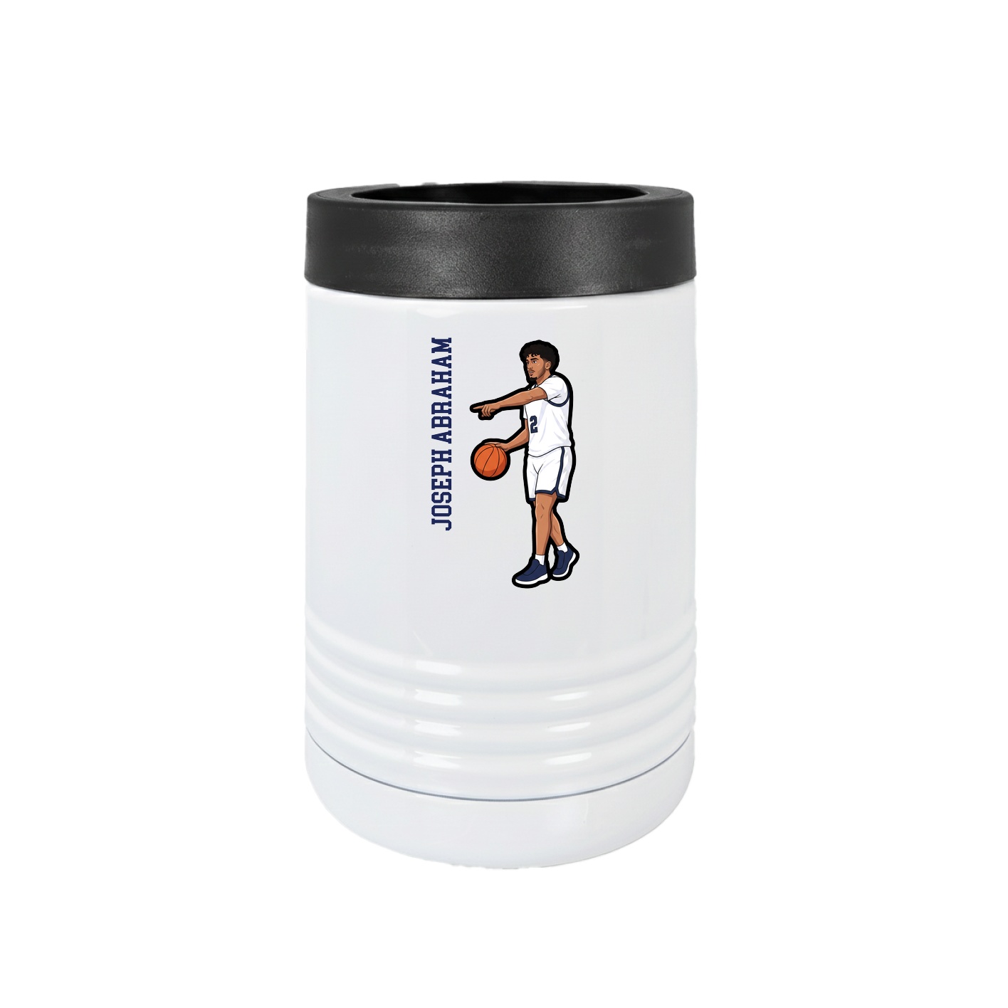 Beverage Holder — Name Vertical in White