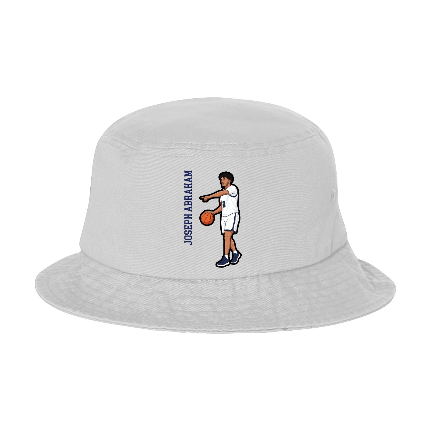 Bucket Cap — Name Vertical in White