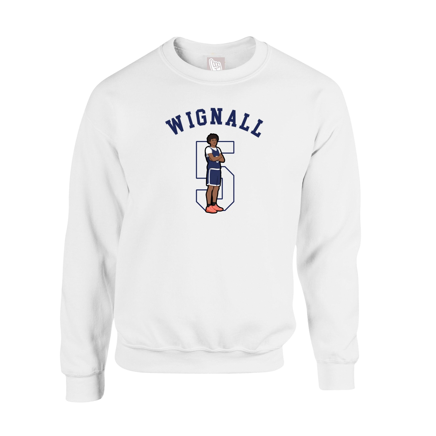 Fleece Crew — Shirsey Arch in White