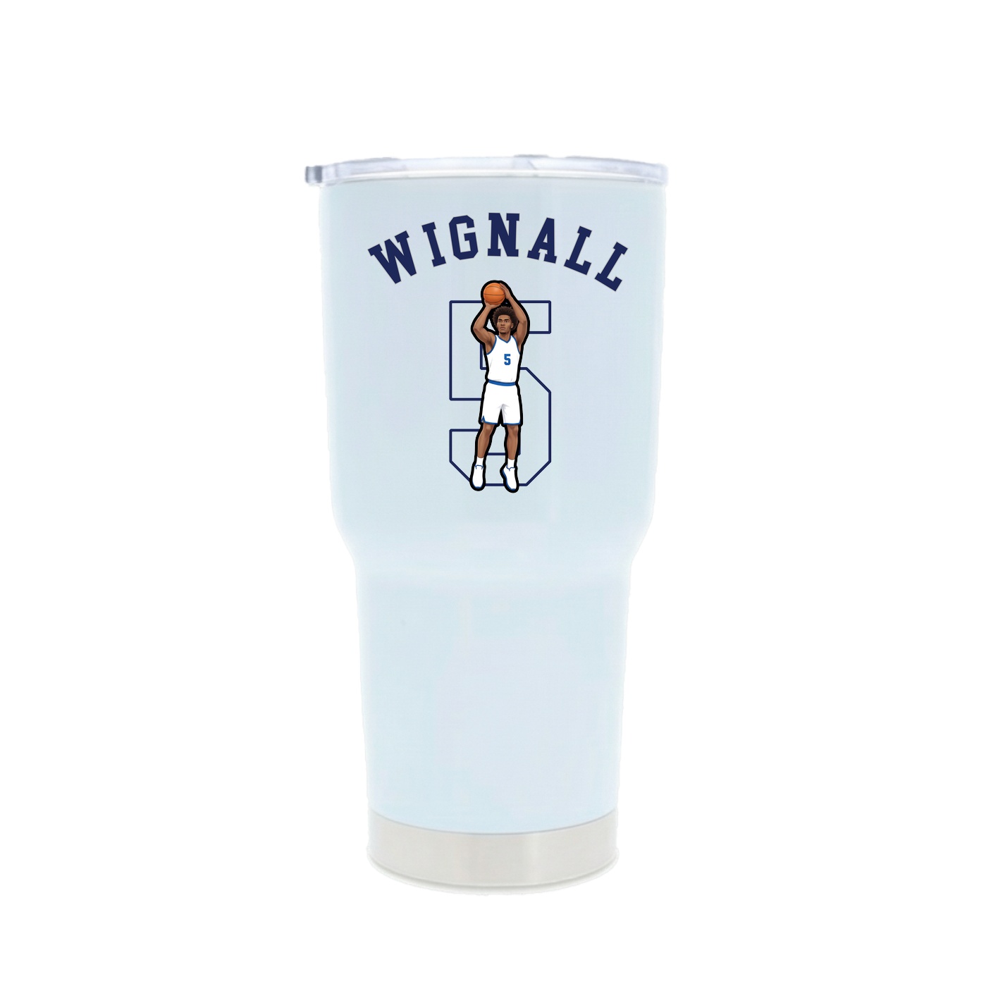 30oz Stainless Steel Tumbler — Shirsey Arch in White