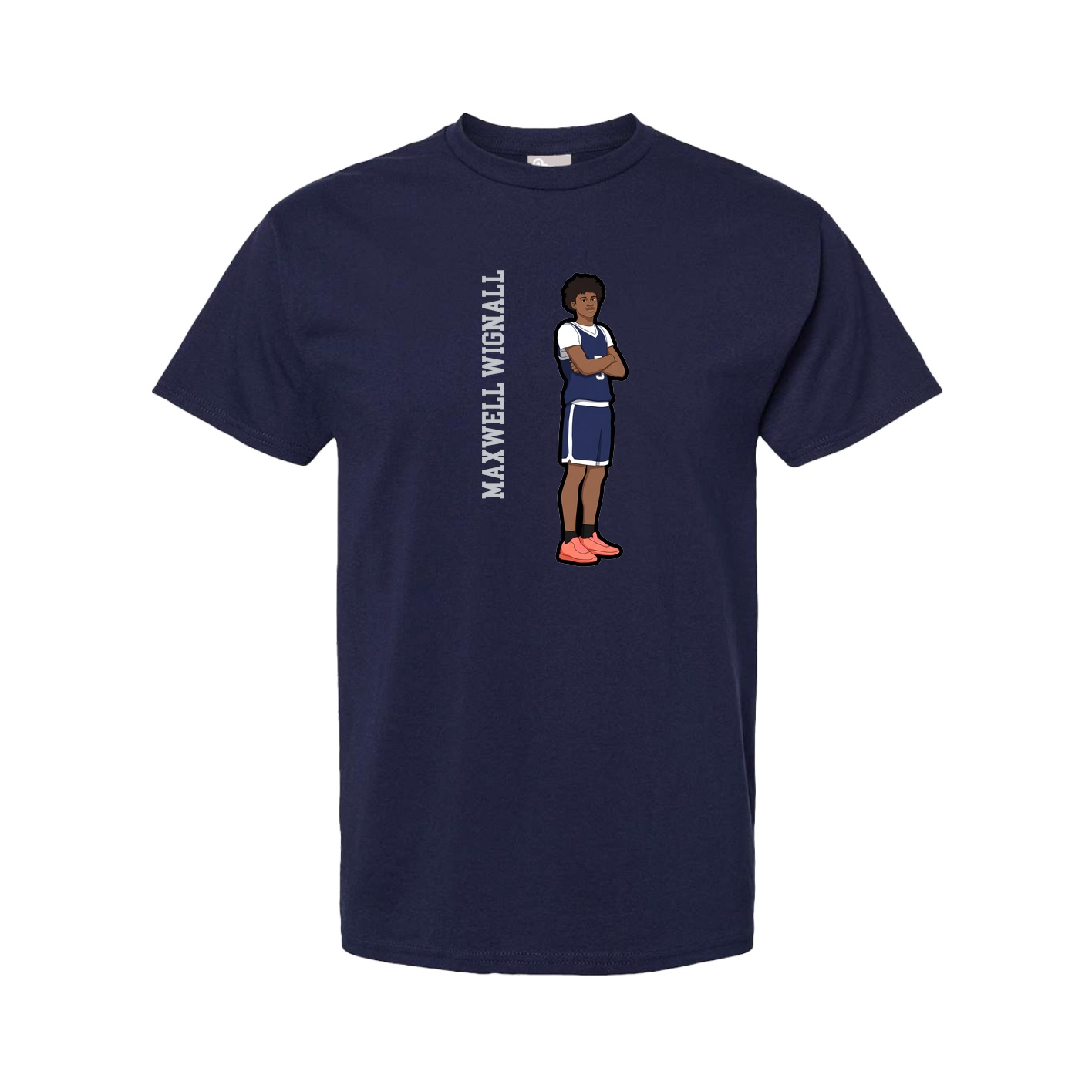 Tee — Name Vertical in Navy