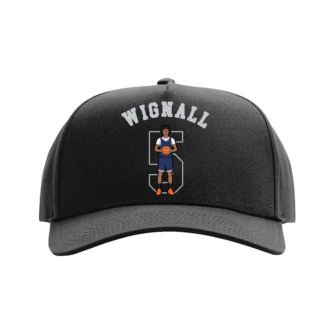 Full Fabric Five-Panel Champ Cap — Shirsey Arch in Black