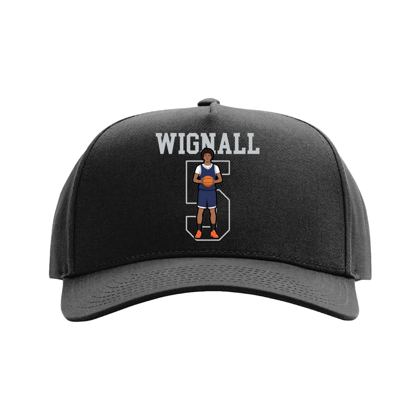 Full Fabric Five-Panel Champ Cap — Shirsey in Black