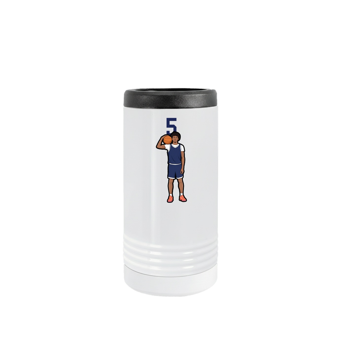 Slim Beverage Holder — Number Top in White