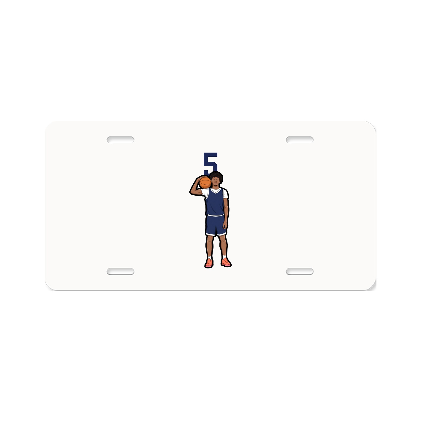 License Plate — Number Top in Classic