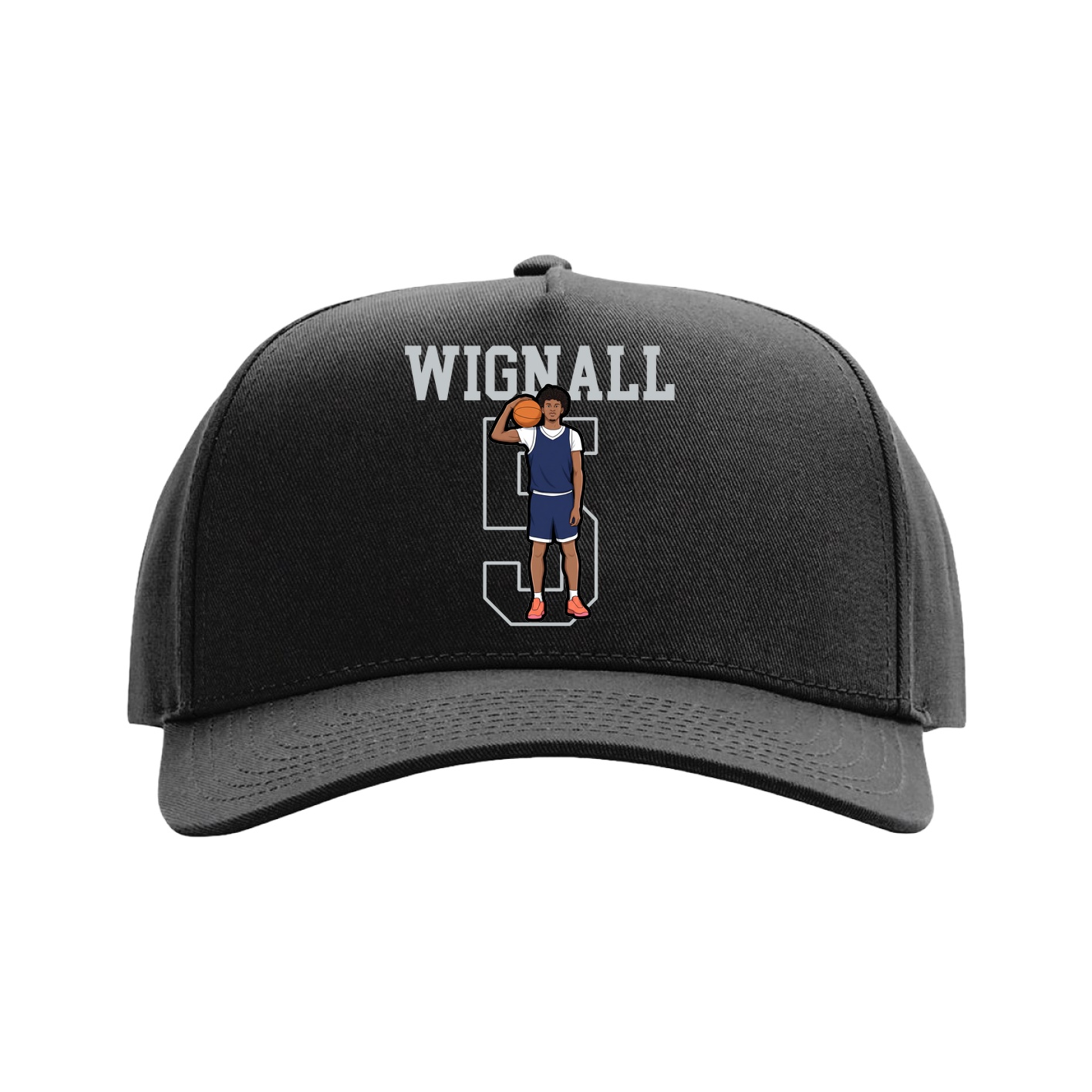 Full Fabric Five-Panel Champ Cap — Shirsey in Black