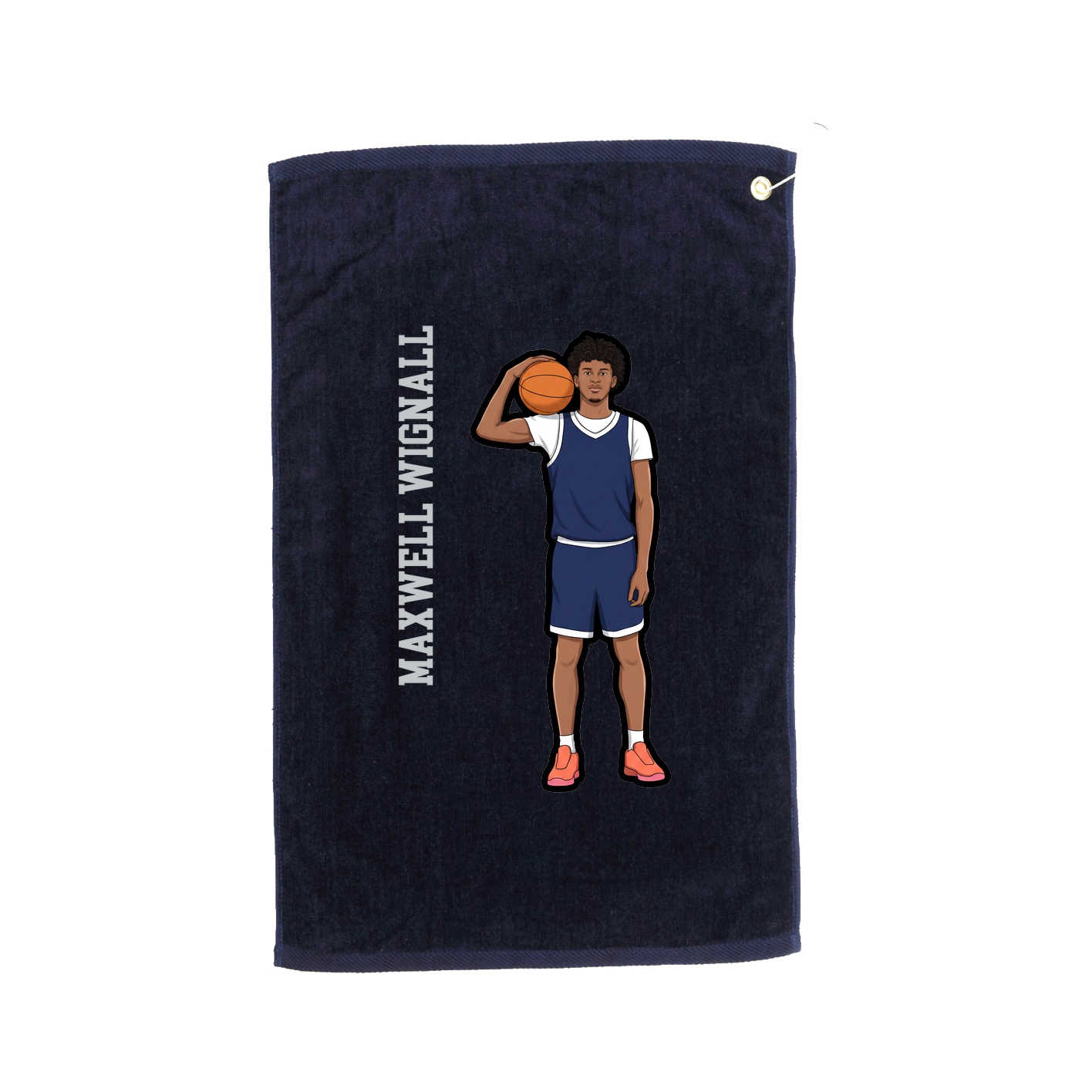 Golf Towel — Name Vertical in Navy