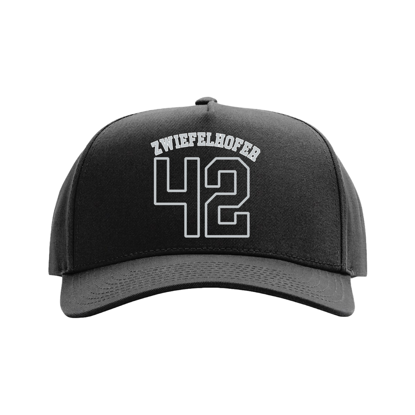 Full Fabric Five-Panel Champ Cap — Shirsey Arch in Black