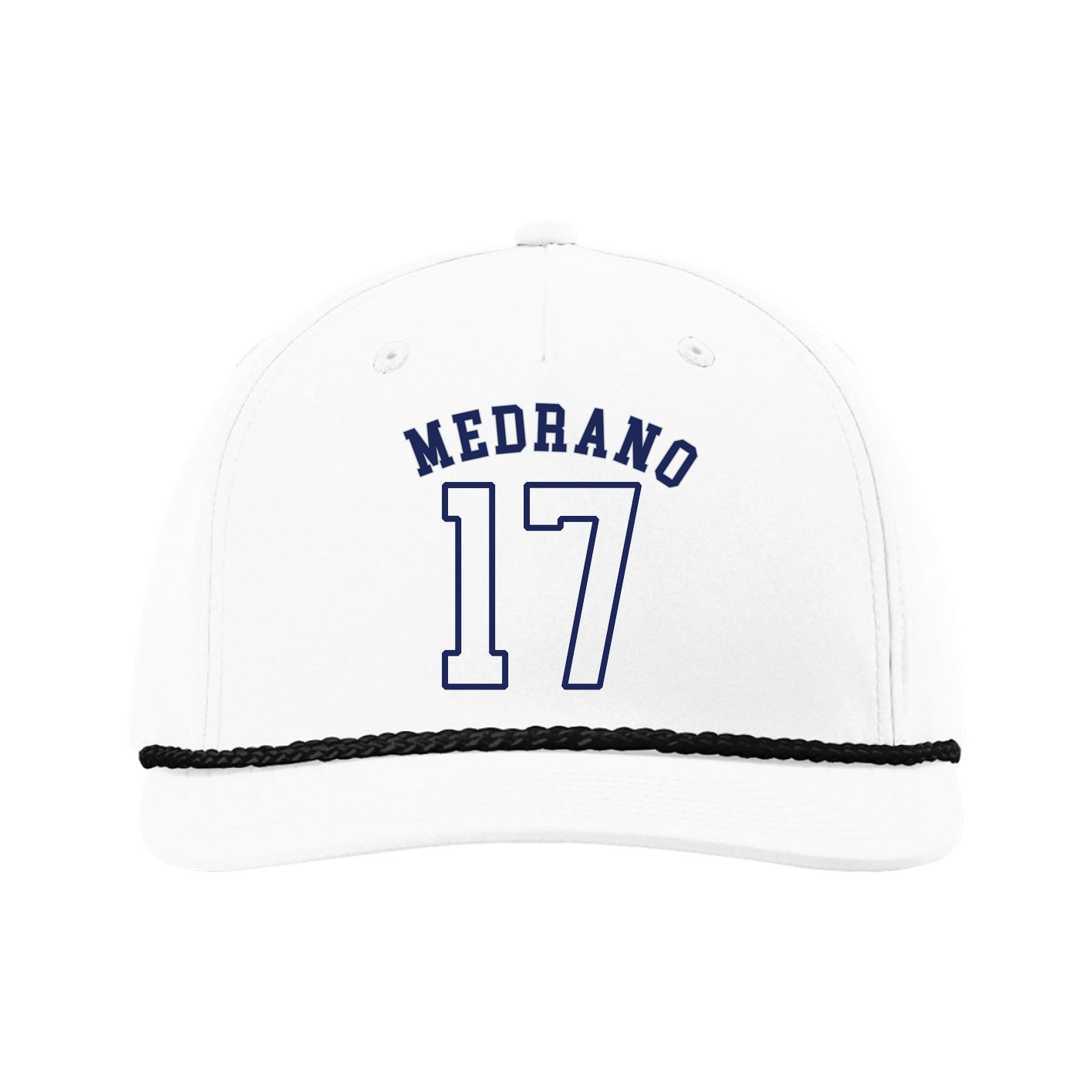 Five-Panel Classic Rope Cap — Shirsey Arch in White