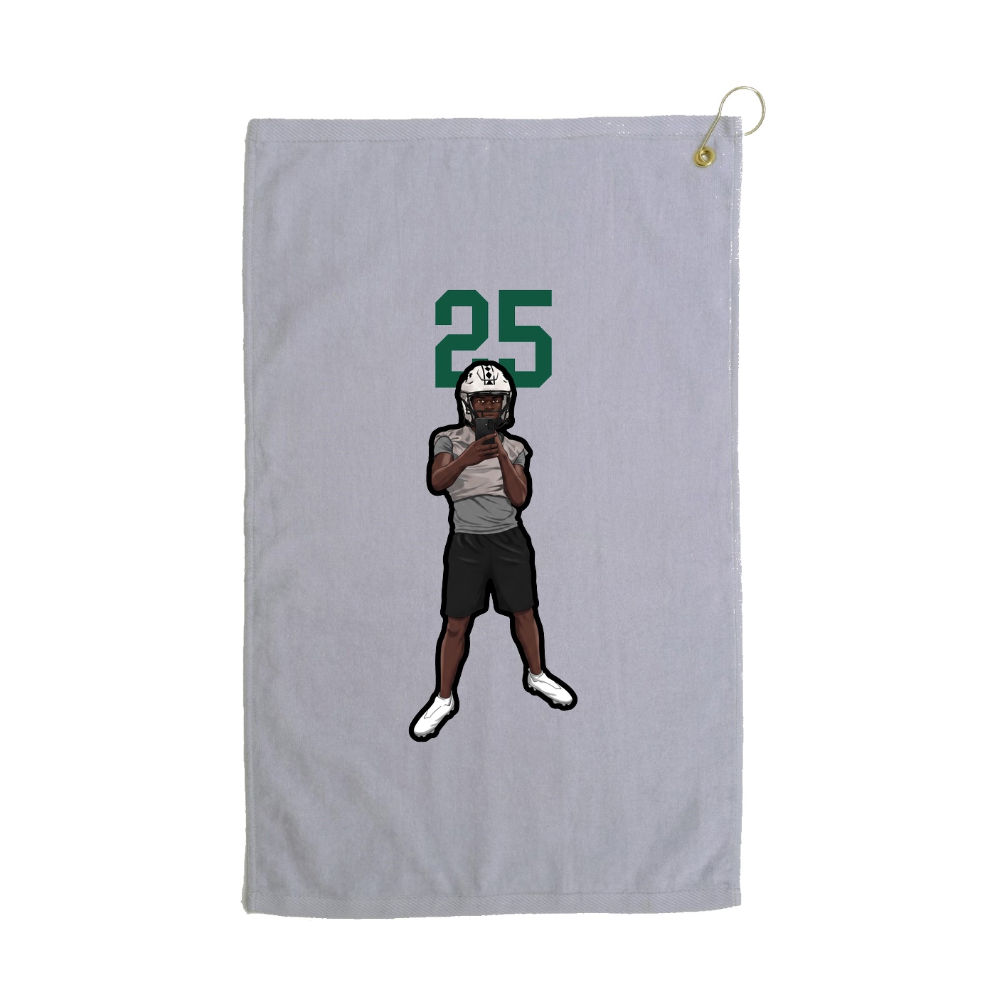 Golf Towel — Number Top in Grey