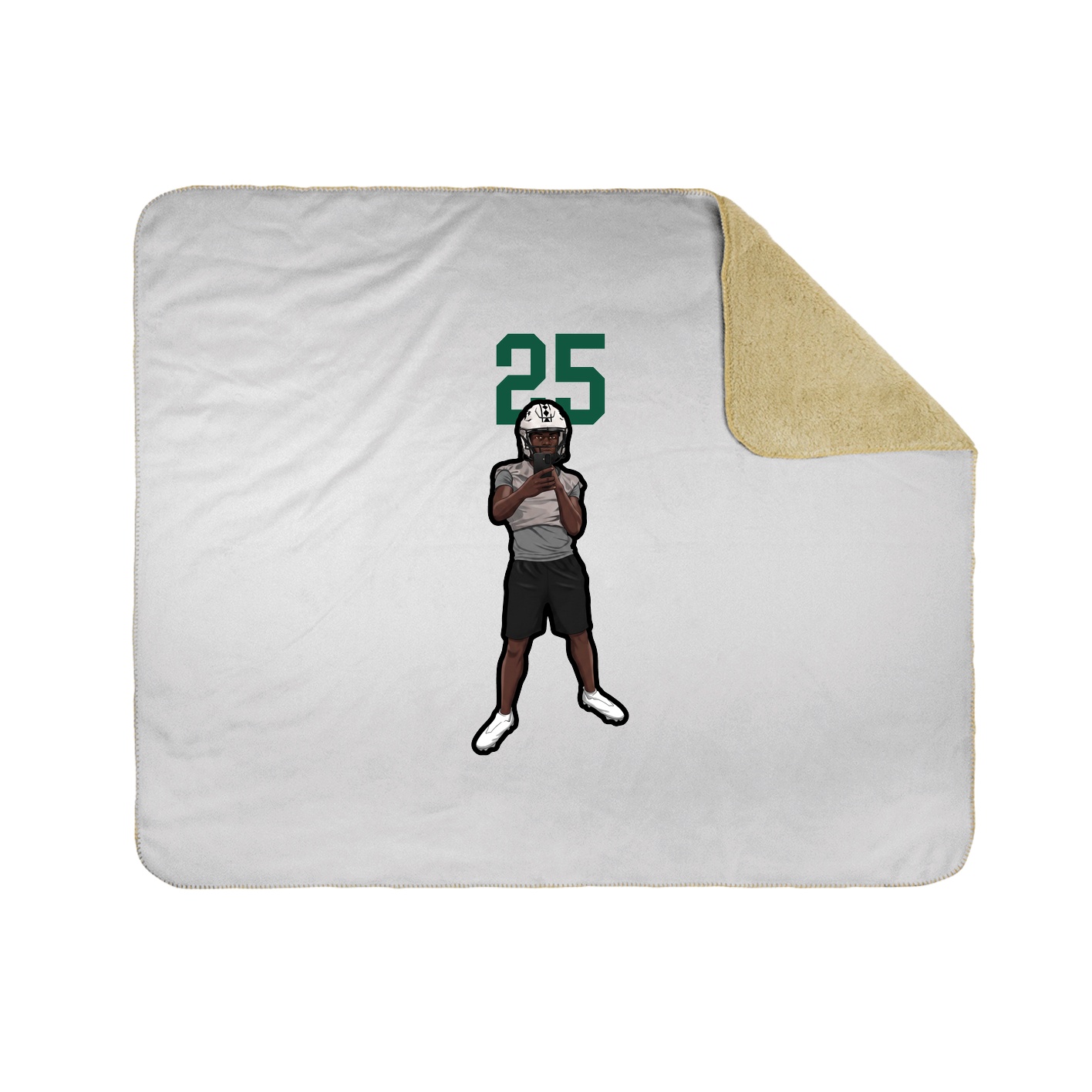 Throw Blanket — Number Top in White