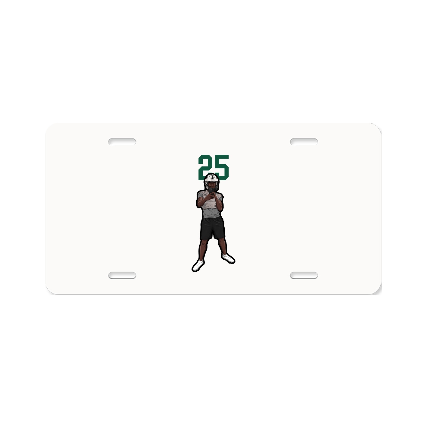 License Plate — Number Top in Classic