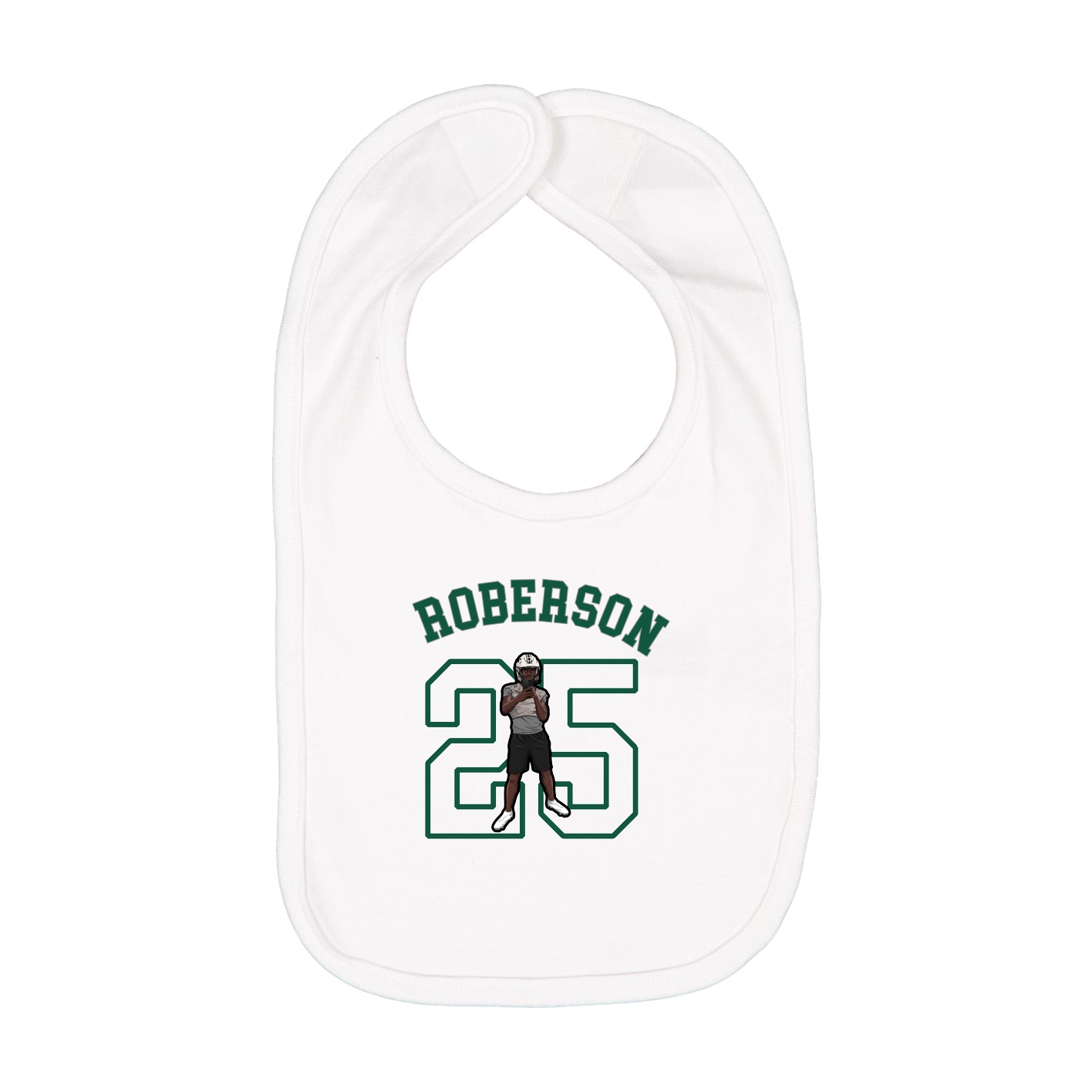 Infant Bib — Shirsey Arch in White