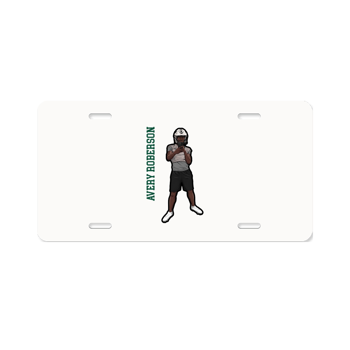 License Plate — Name Vertical in Classic